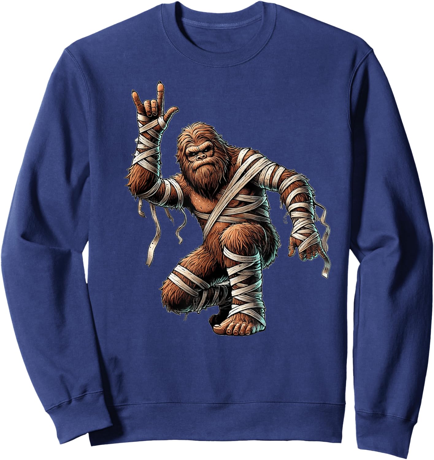 Bigfoot Sasquatch Halloween Bigfoot Women Kids Sweatshirt - Sweatshirt | Navy
