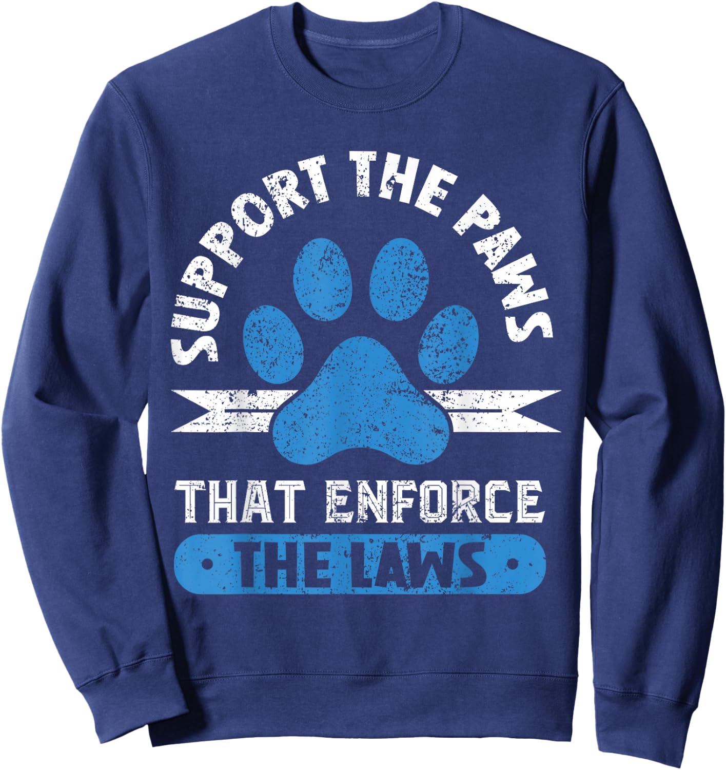 Supporting the paws that enforce the laws - K9 Police Dog Sweatshirt - Sweatshirt | Navy