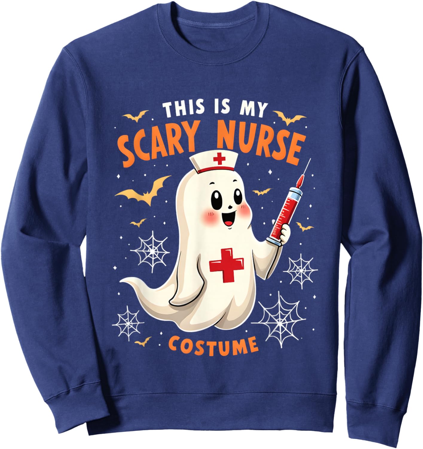 This Is My Scary Nurse Costume Spooky Sweatshirt - Sweatshirt | Navy