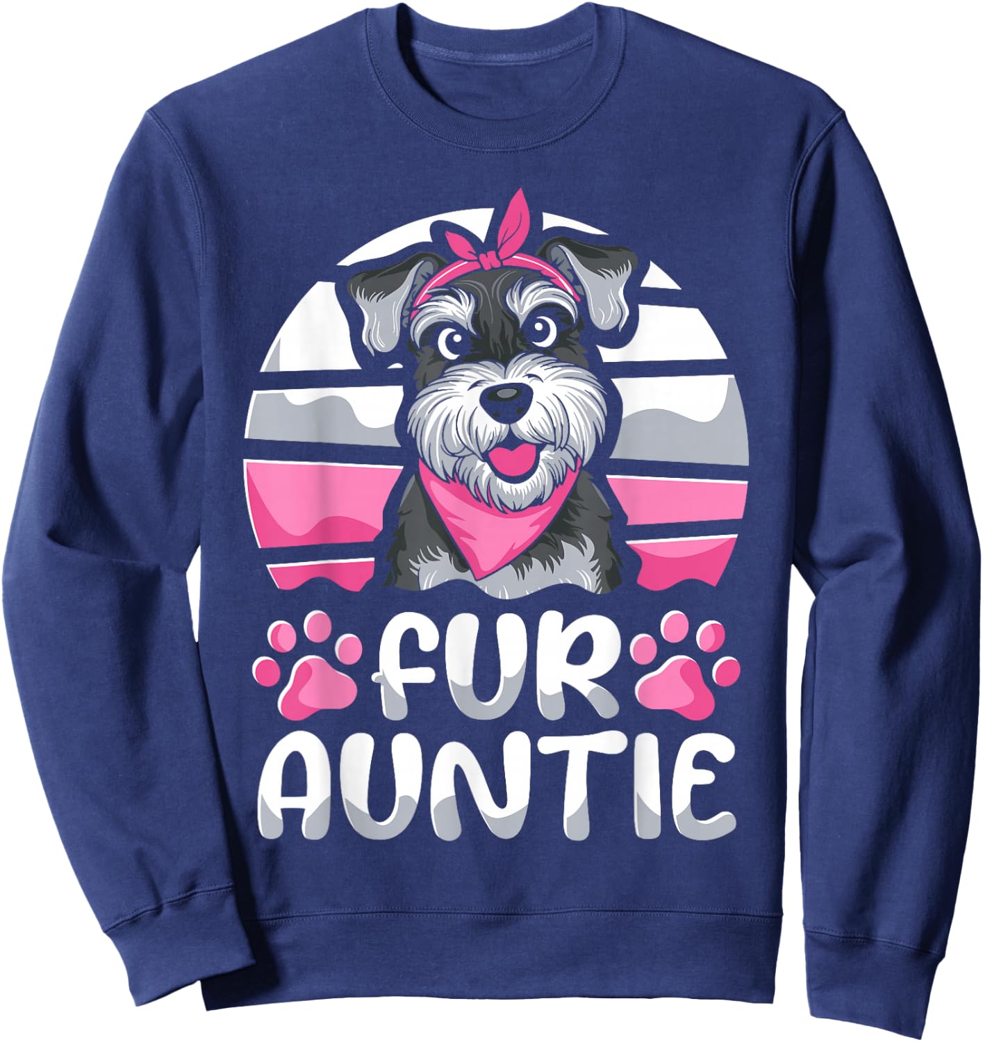 Fur Auntie Schnauzer Breed - Dog Aunt Sweatshirt - Sweatshirt | Navy