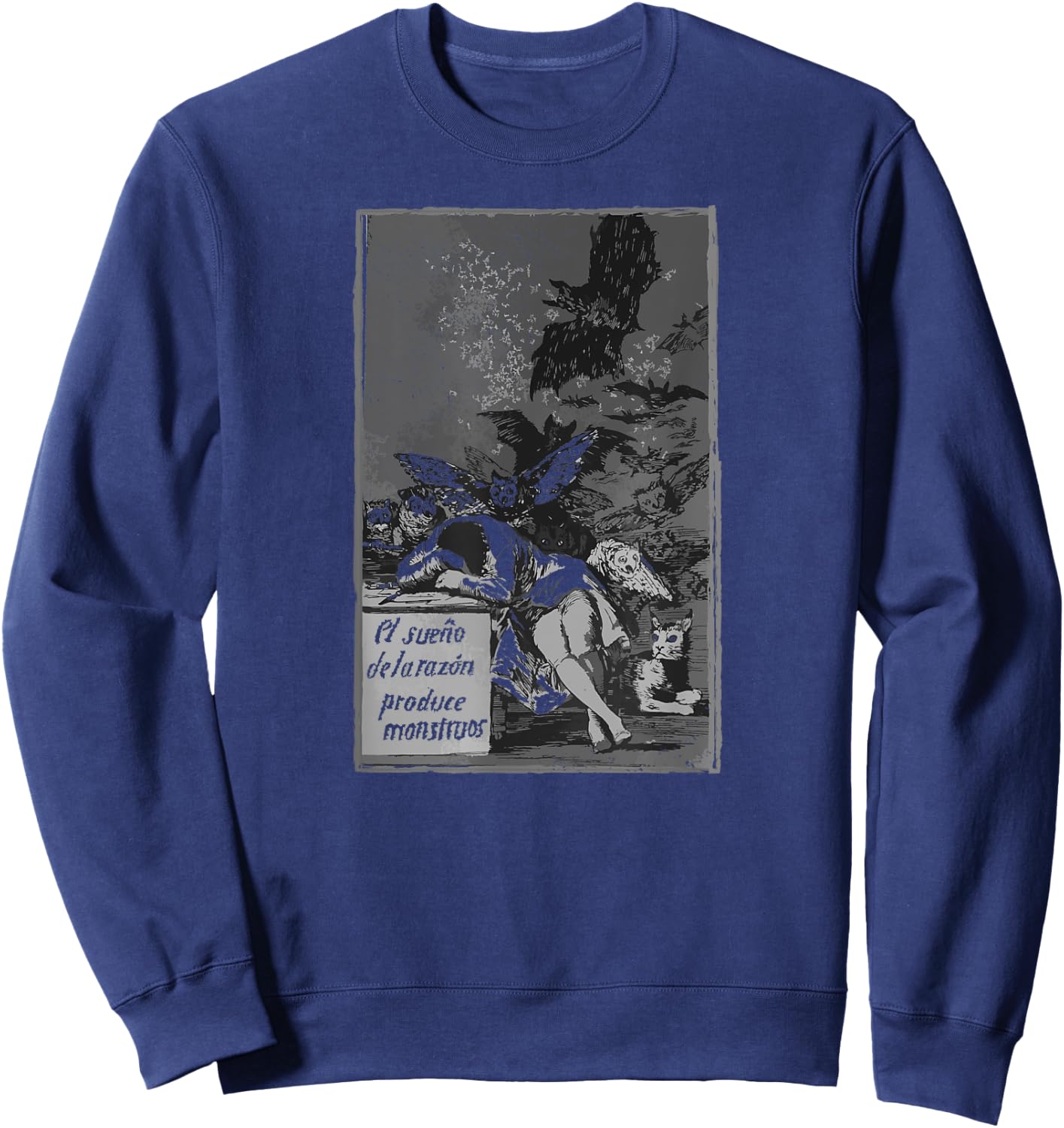 Spanish Francisco Goya Sleep of Reason Sweatshirt - Sweatshirt | Navy