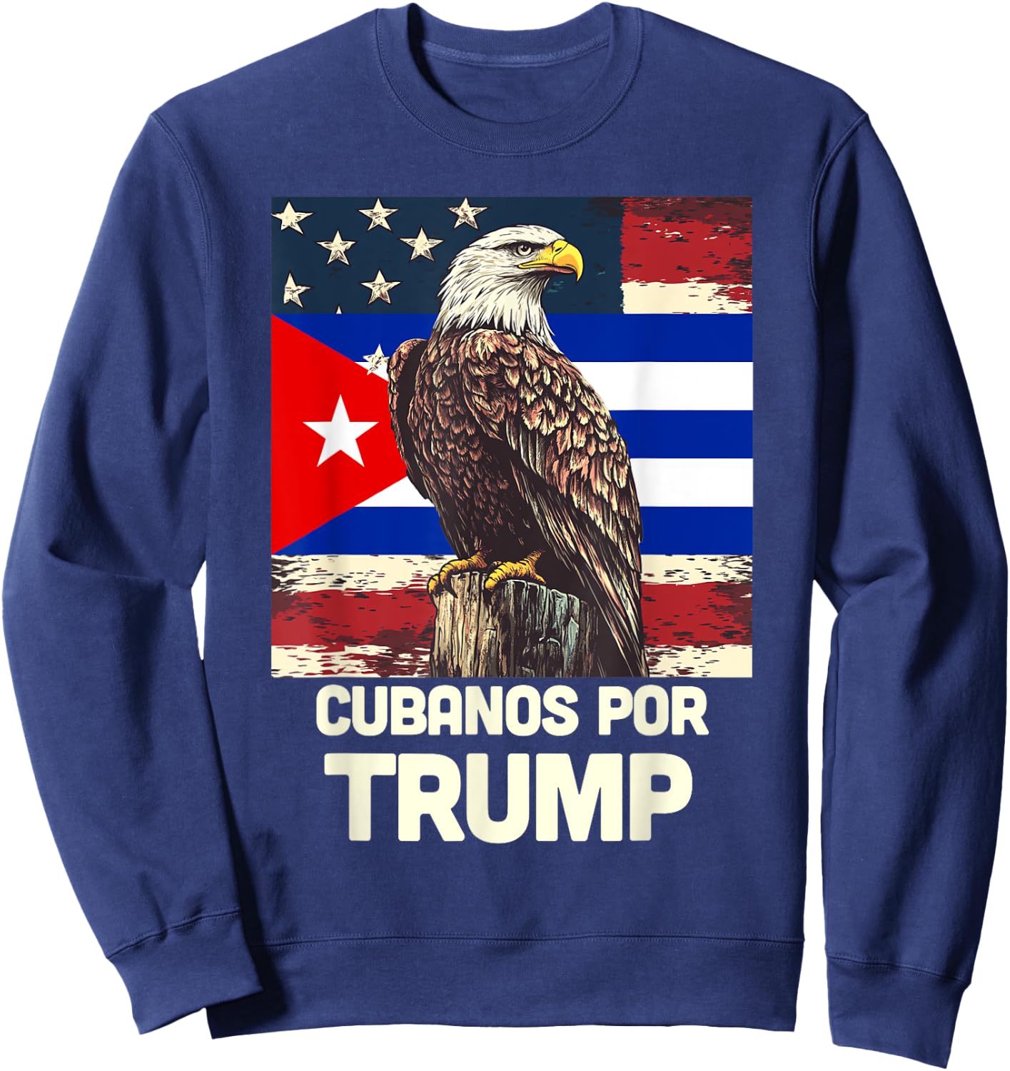 Cubanos Por Trump Sweatshirt - Sweatshirt | Navy