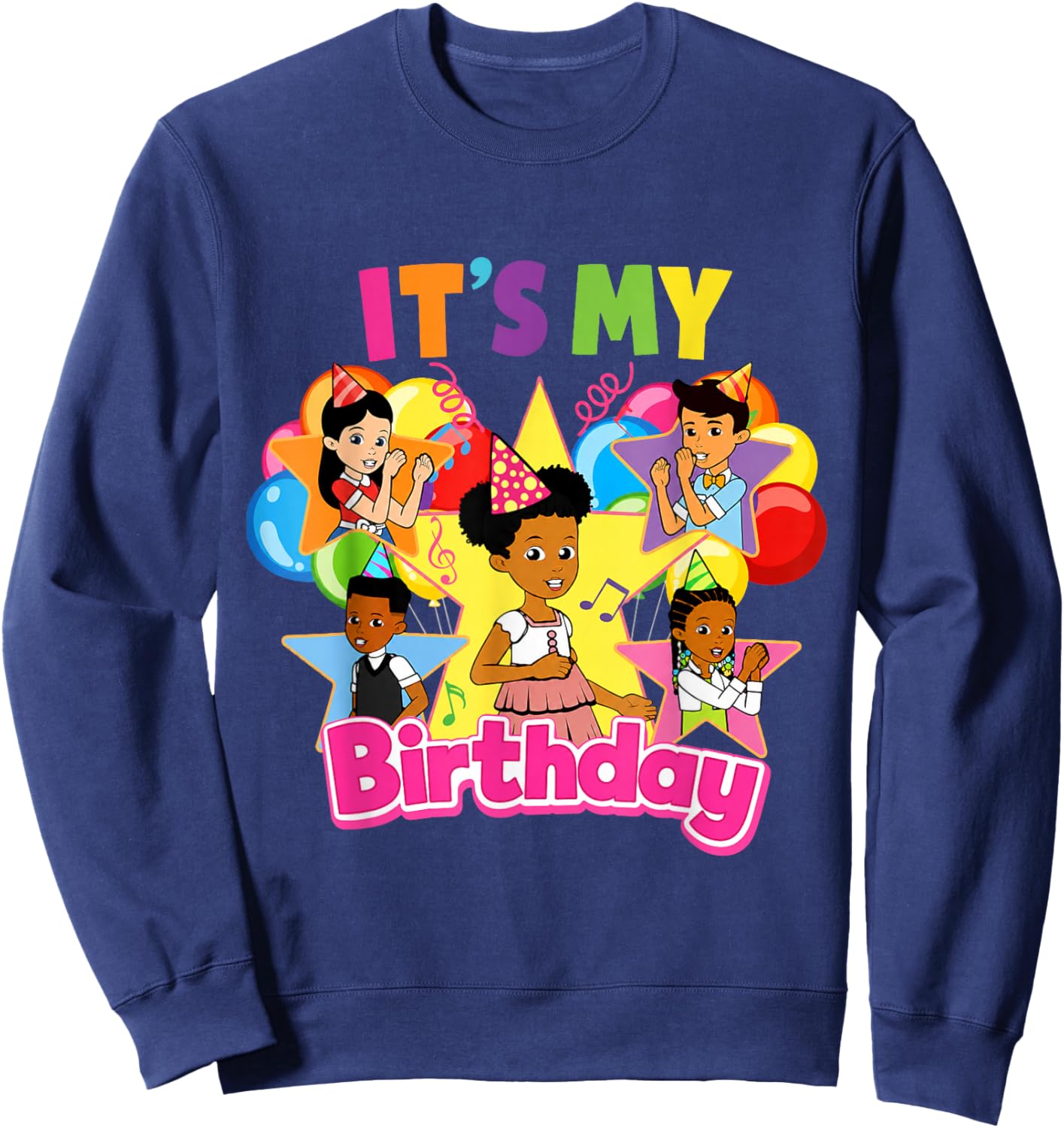 It's My Birthday Girl Gracie Pink Doll Family Decorations Sweatshirt - Sweatshirt | Navy