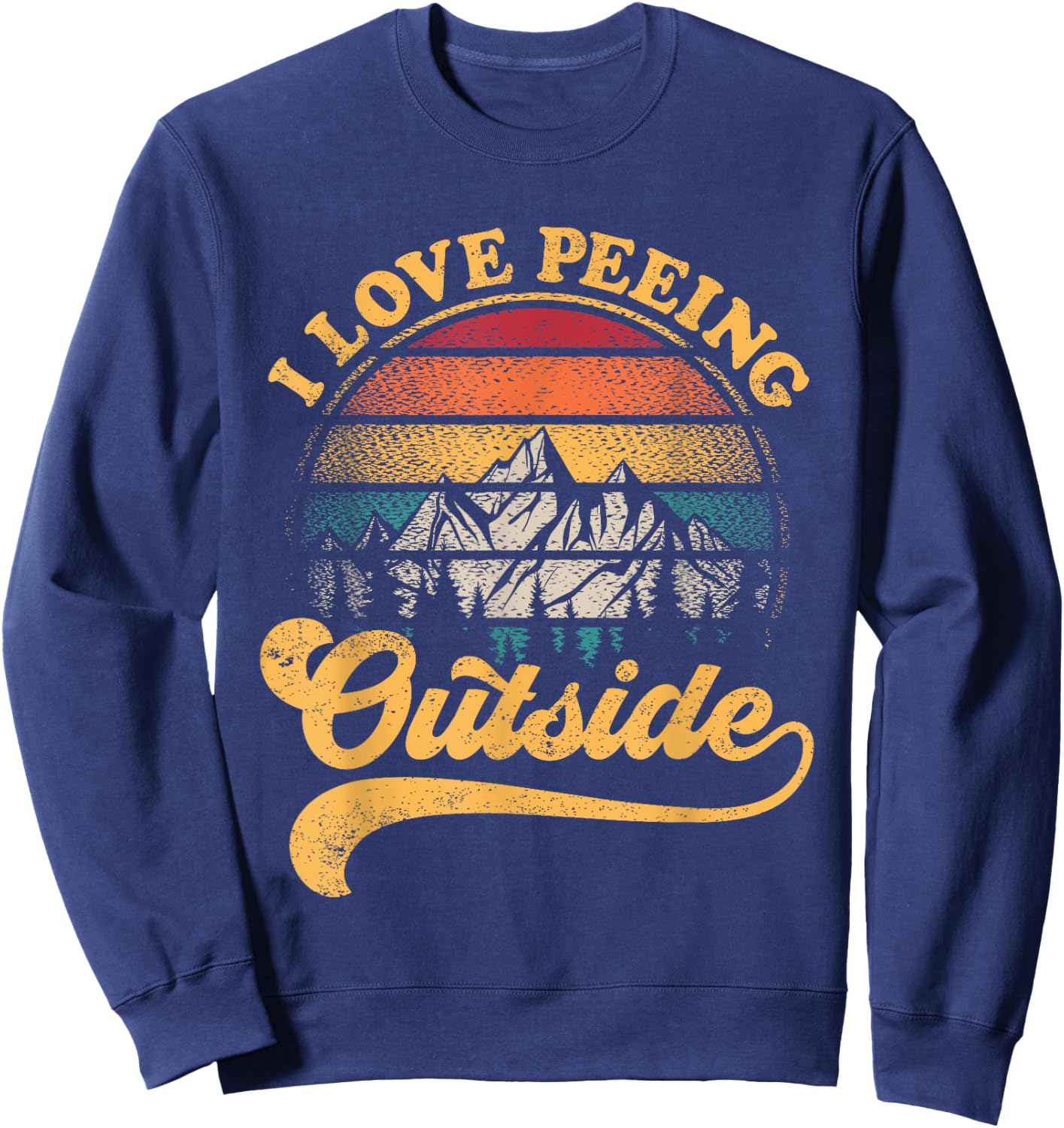 Funny Hiking Camping Sweatshirt - Sweatshirt | Navy