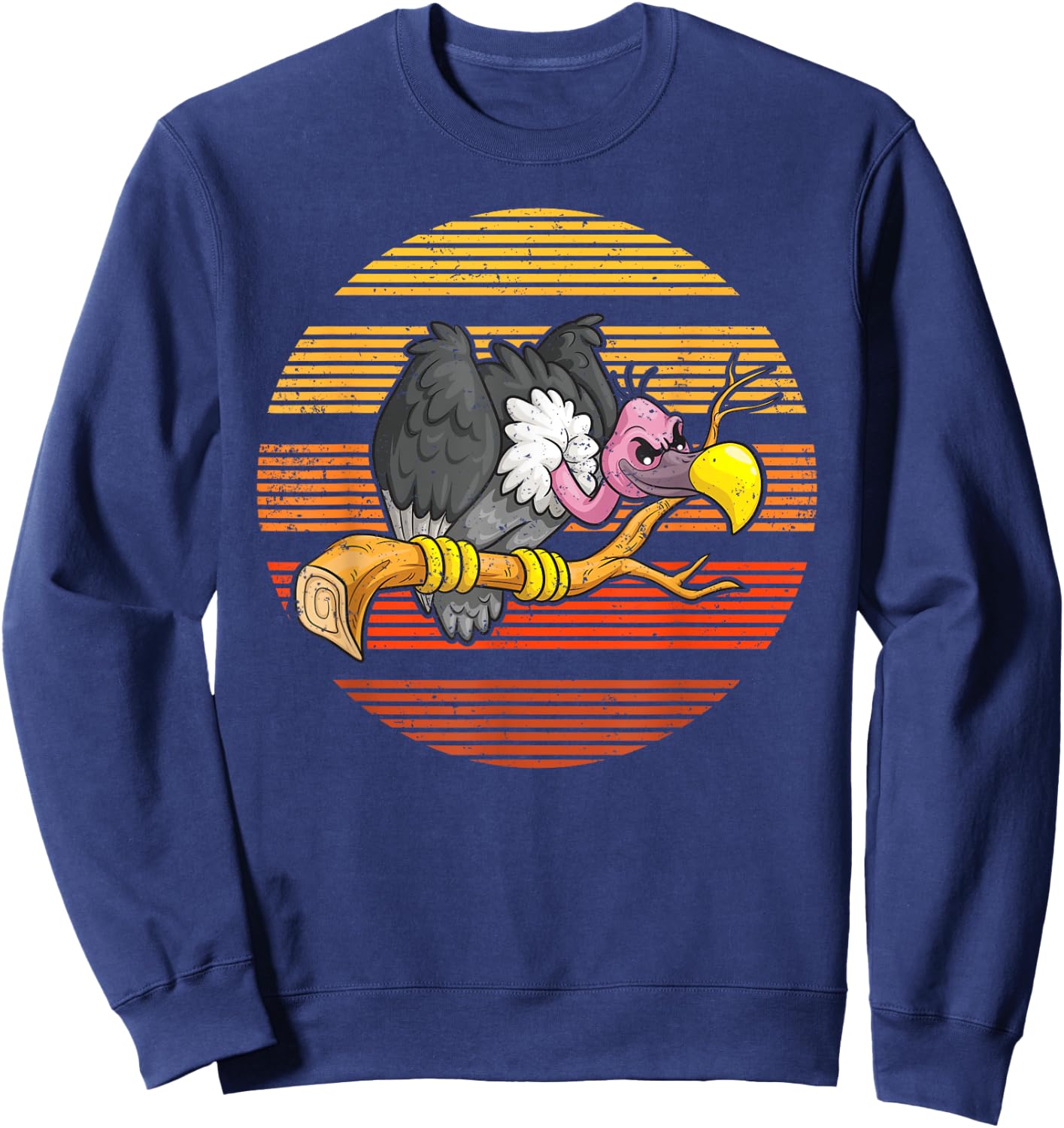 Vulture Bird Lover Gift Vintage Retro Vulture Sweatshirt - Sweatshirt | Navy