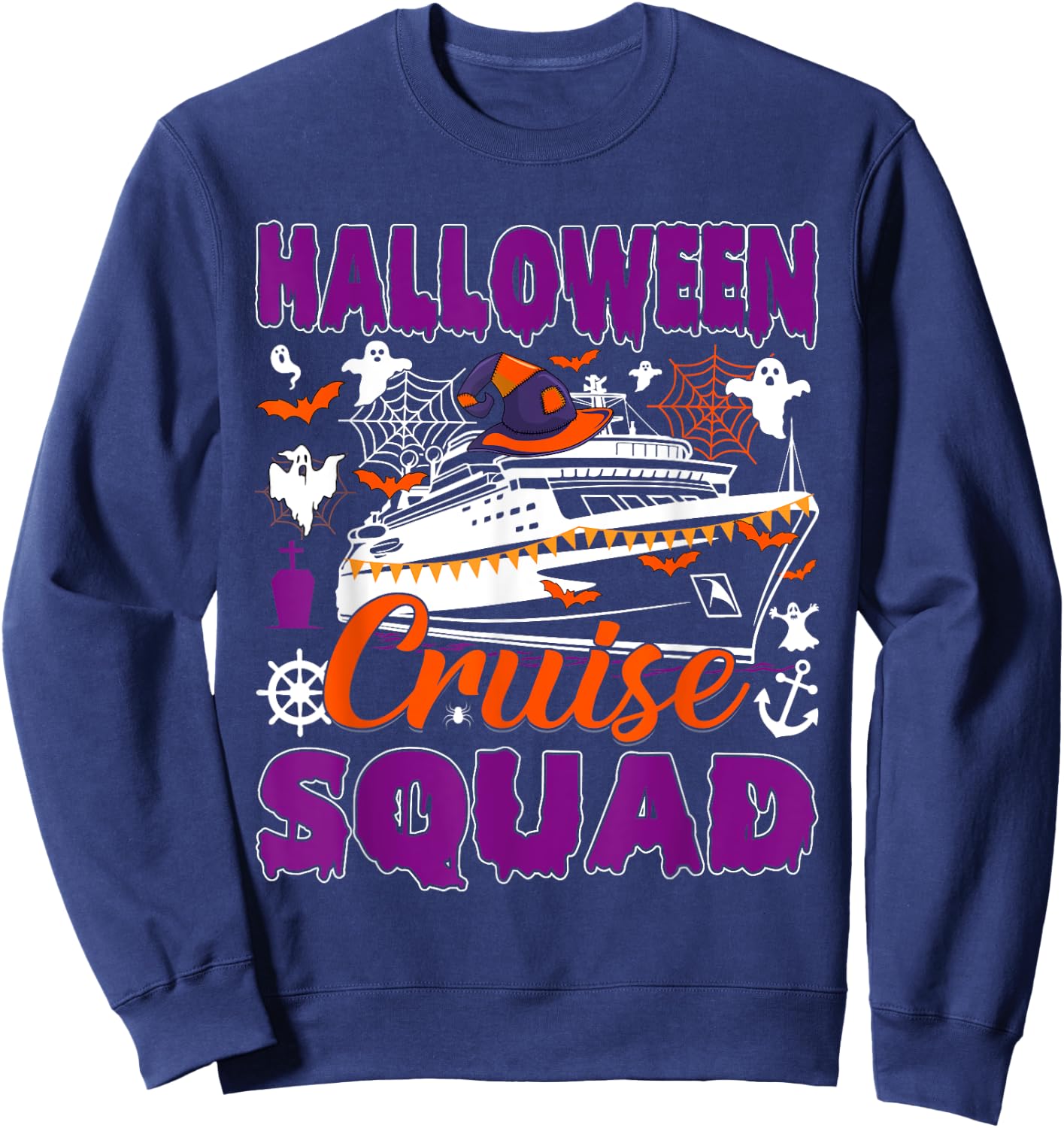 Family Cruise 2024 Family Matching Halloween Cruise 2024 Sweatshirt - Sweatshirt | Navy