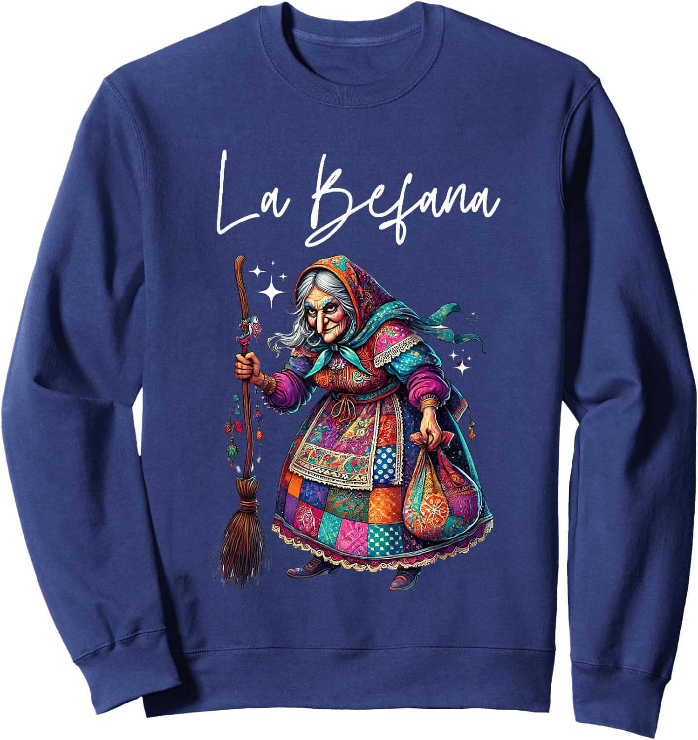 La Befana Christmas Witch, Kitchen-WItch Sweatshirt - Sweatshirt | Navy
