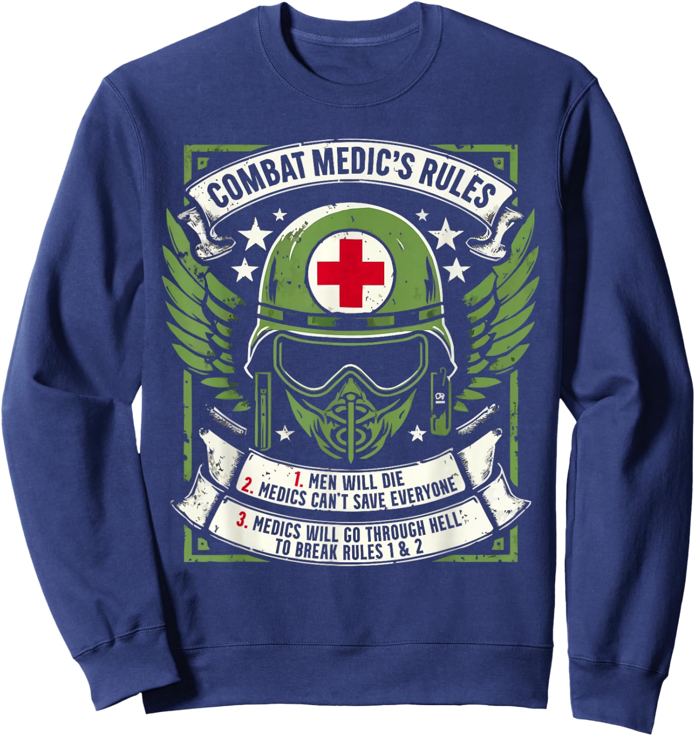 Combat Medic First Aid Field Medic Military Sweatshirt - Sweatshirt | Navy