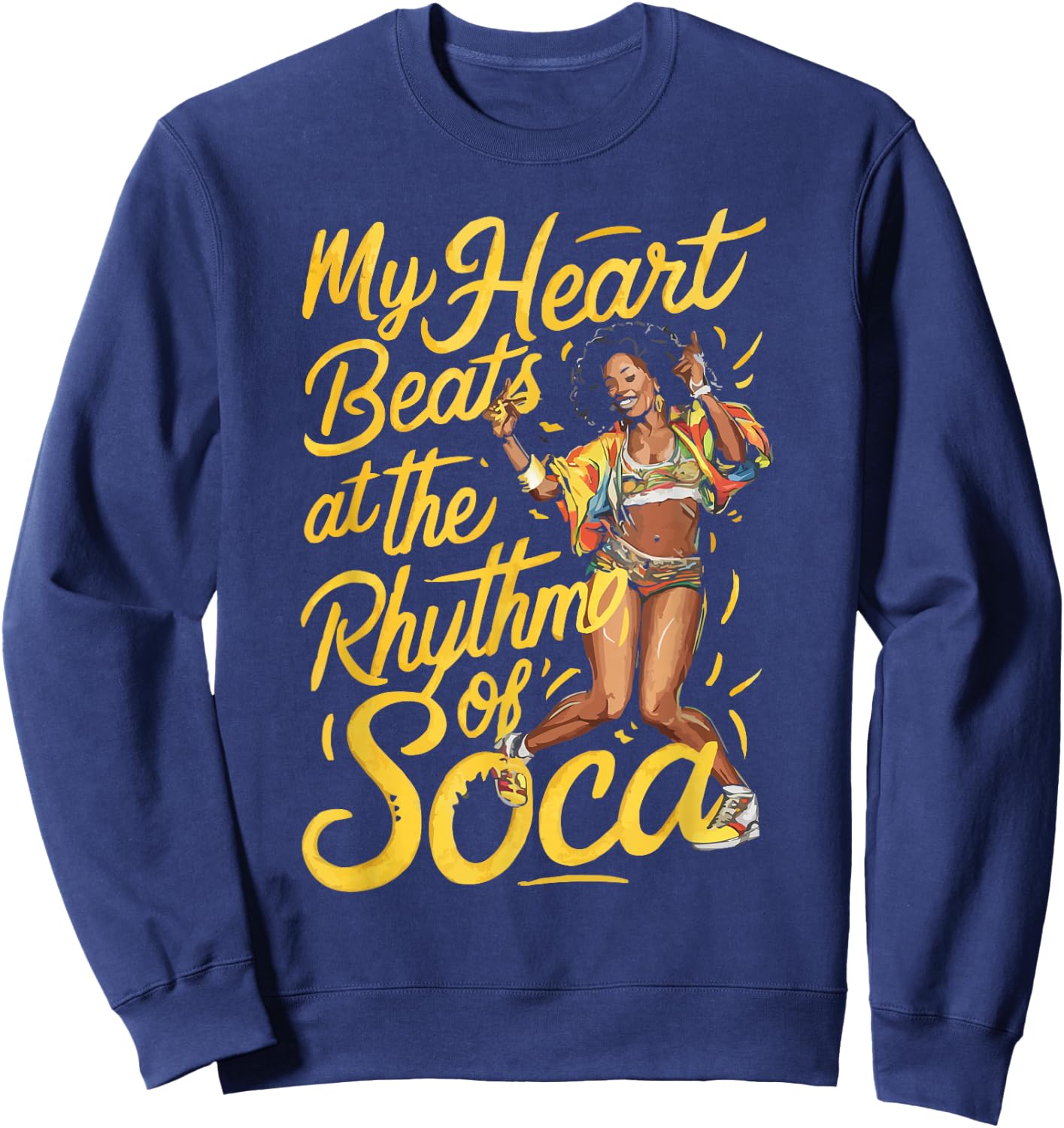 Soca Dancing Trinidad And Tobago Dancer Soca Music Sweatshirt - Sweatshirt | Navy