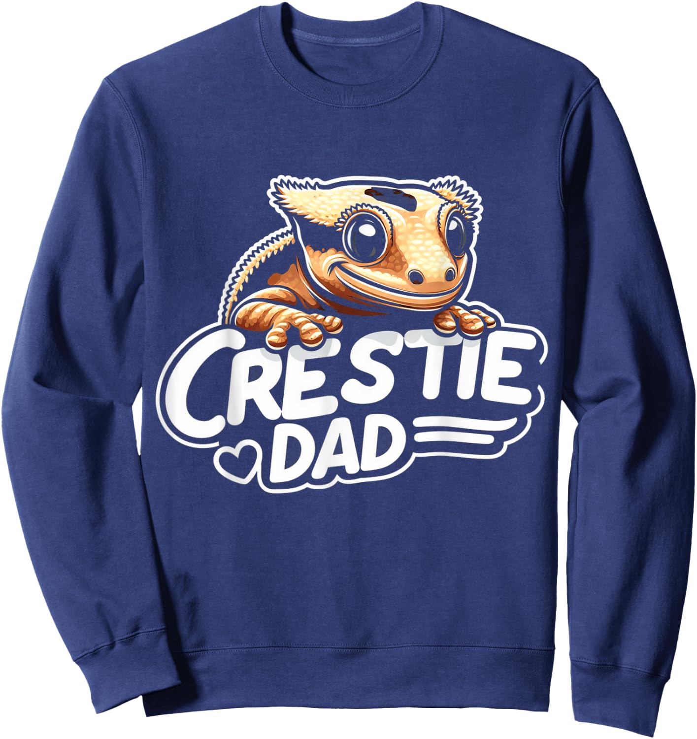 Crested Gecko Crestie Dad - Ultimate Reptile Lover Sweatshirt - Sweatshirt | Navy