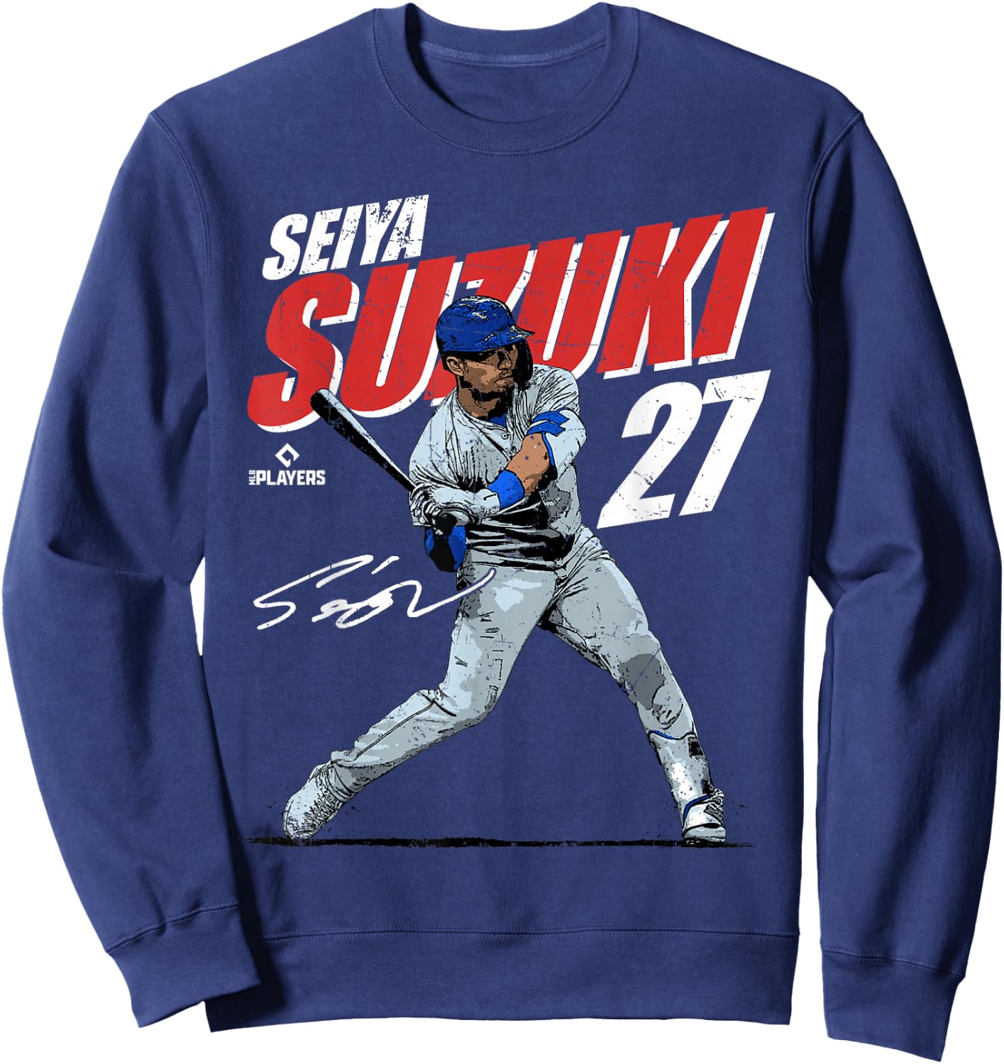 Seiya Suzuki | Chicago Baseball Players | MLBSSI3001 Sweatshirt - Sweatshirt | Navy