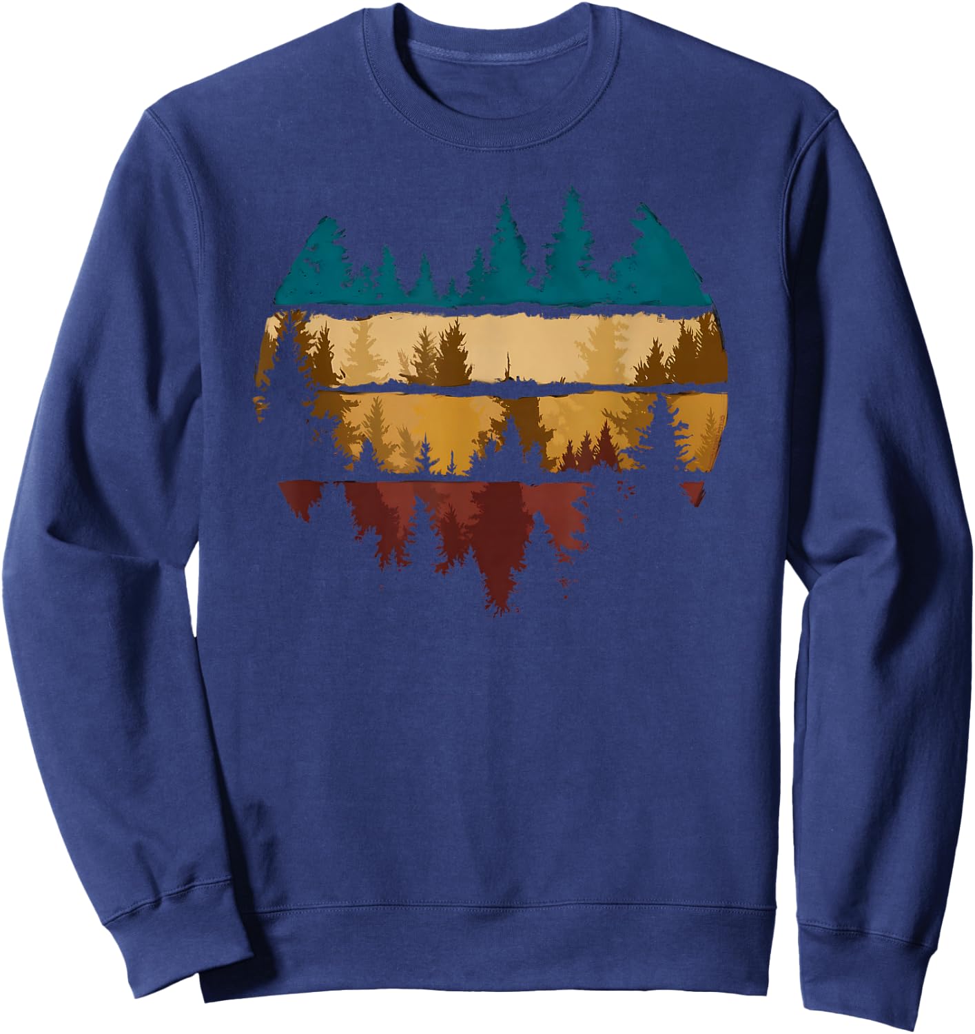 Trees Nature Mountains Adventure Outdoor Wildlife Forest Sweatshirt - Sweatshirt | Navy