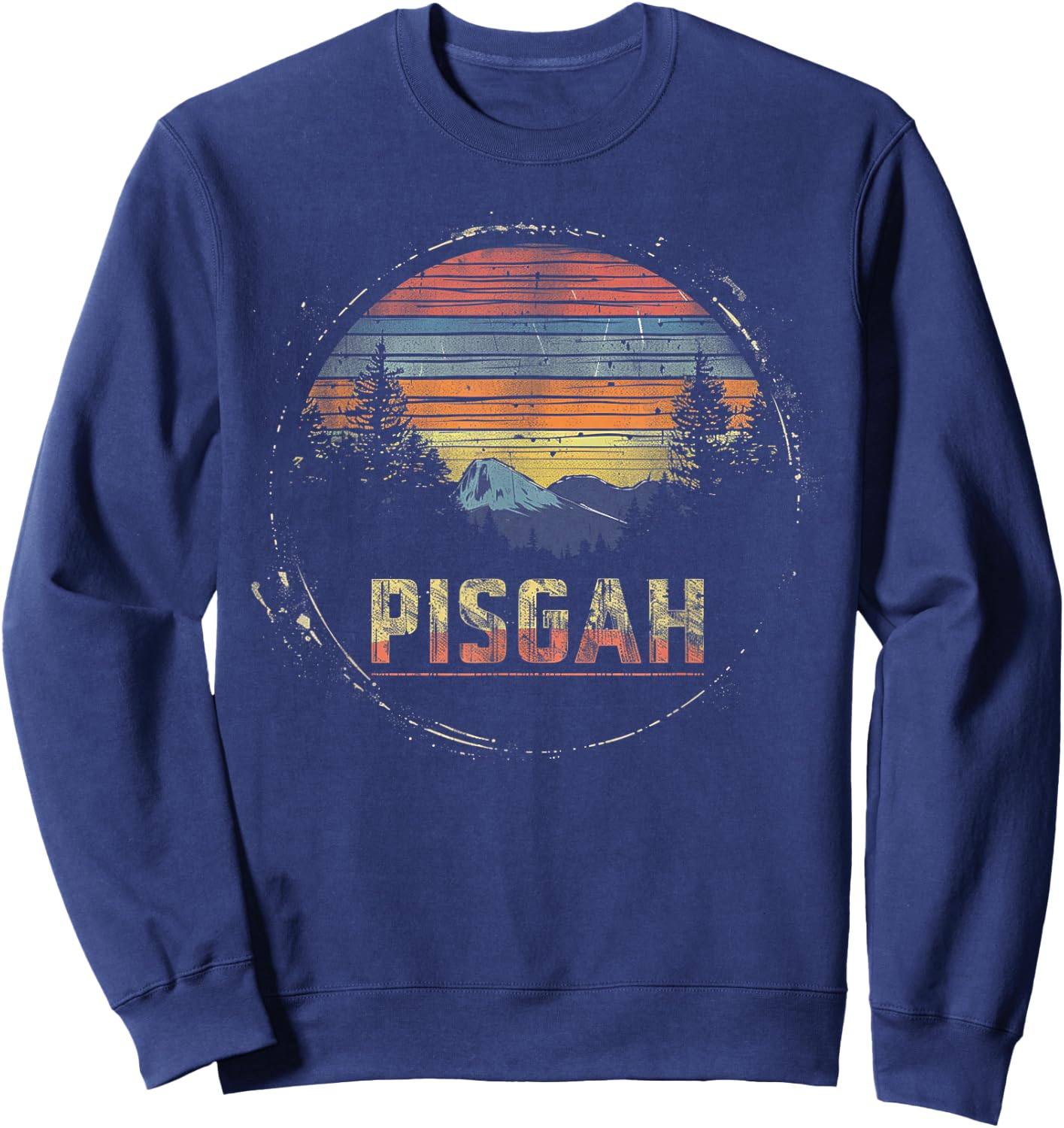 Pisgah -US National Park Forest Vintage Men Women Kids Retro Sweatshirt - Sweatshirt | Navy