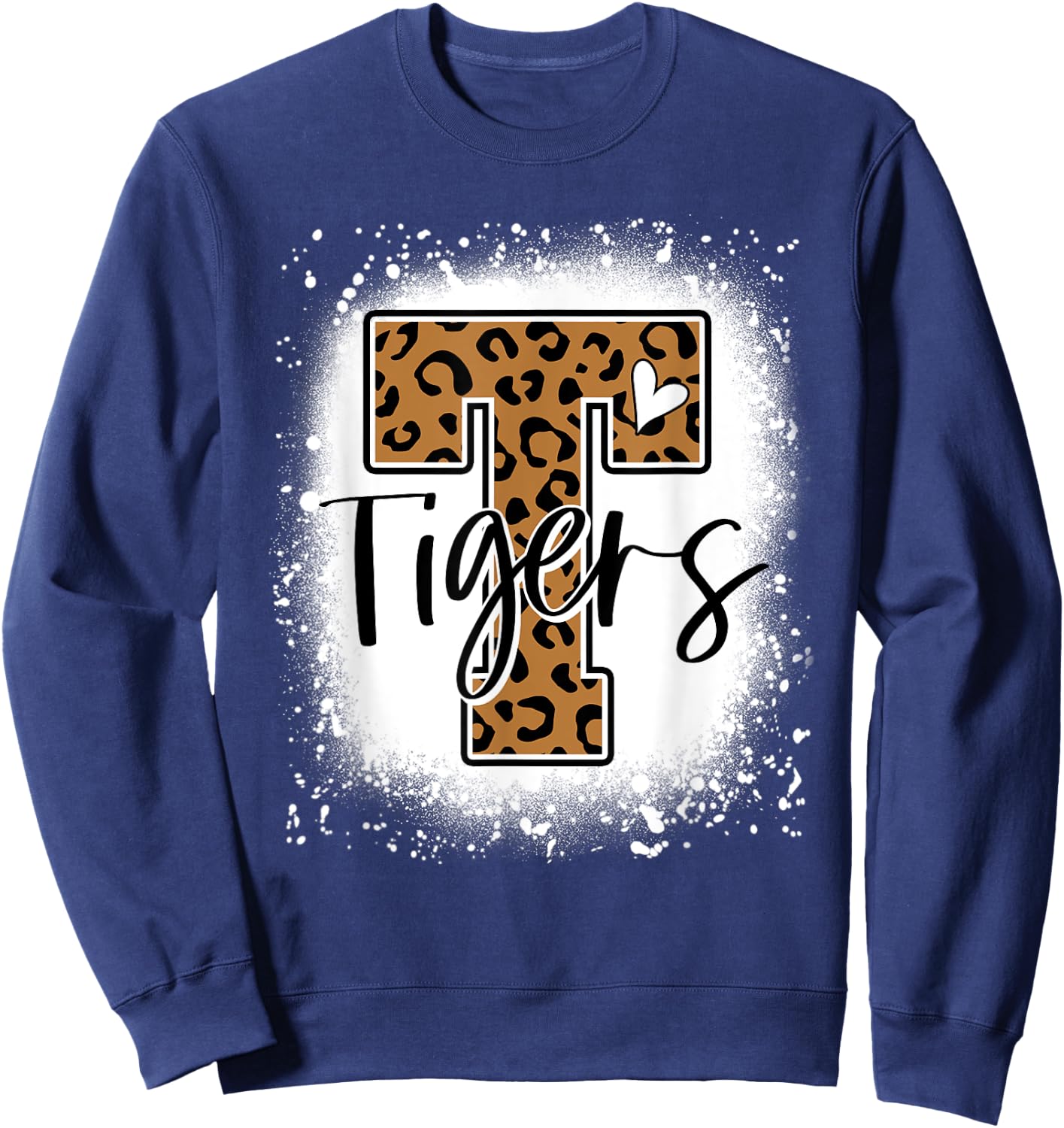 Leopard Tigers School Team Sports Fan Spirits Mascot Sweatshirt - Sweatshirt | Navy