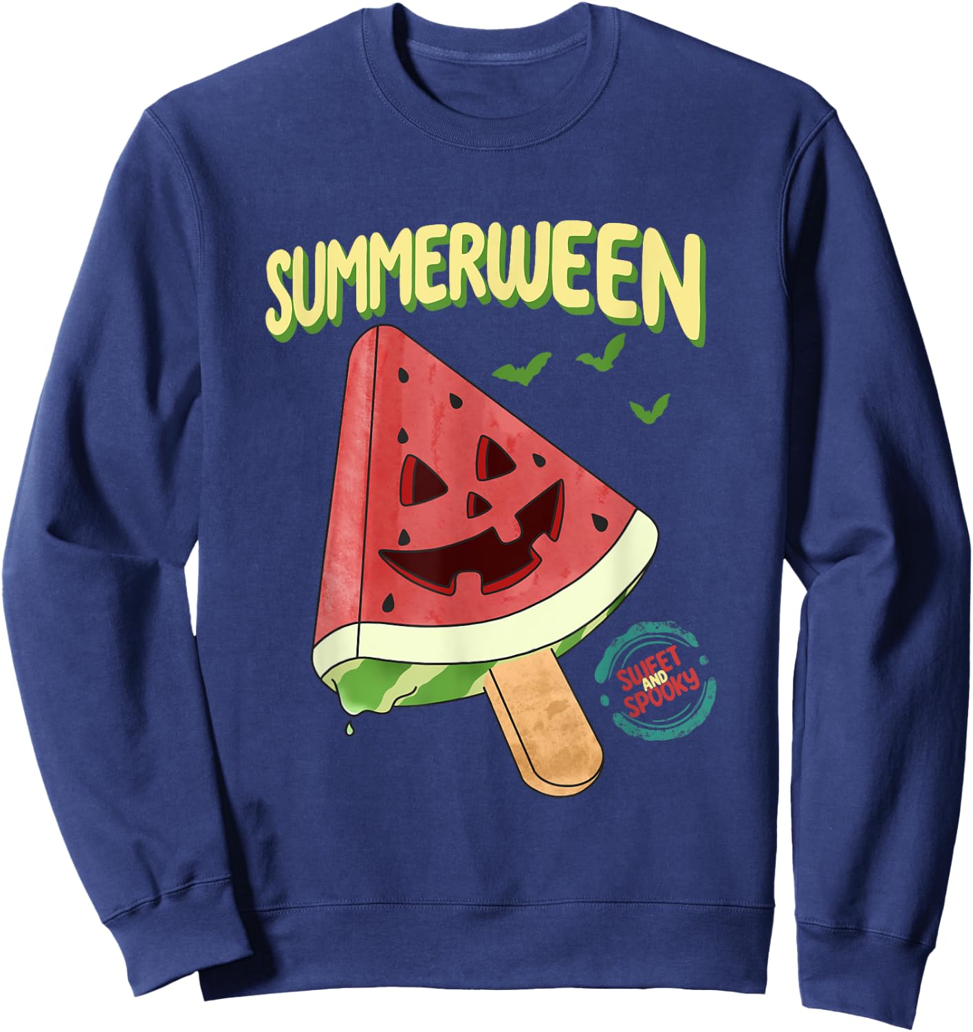 Summerween Sweet And Spooky Halloween Sweatshirt - Sweatshirt | Navy