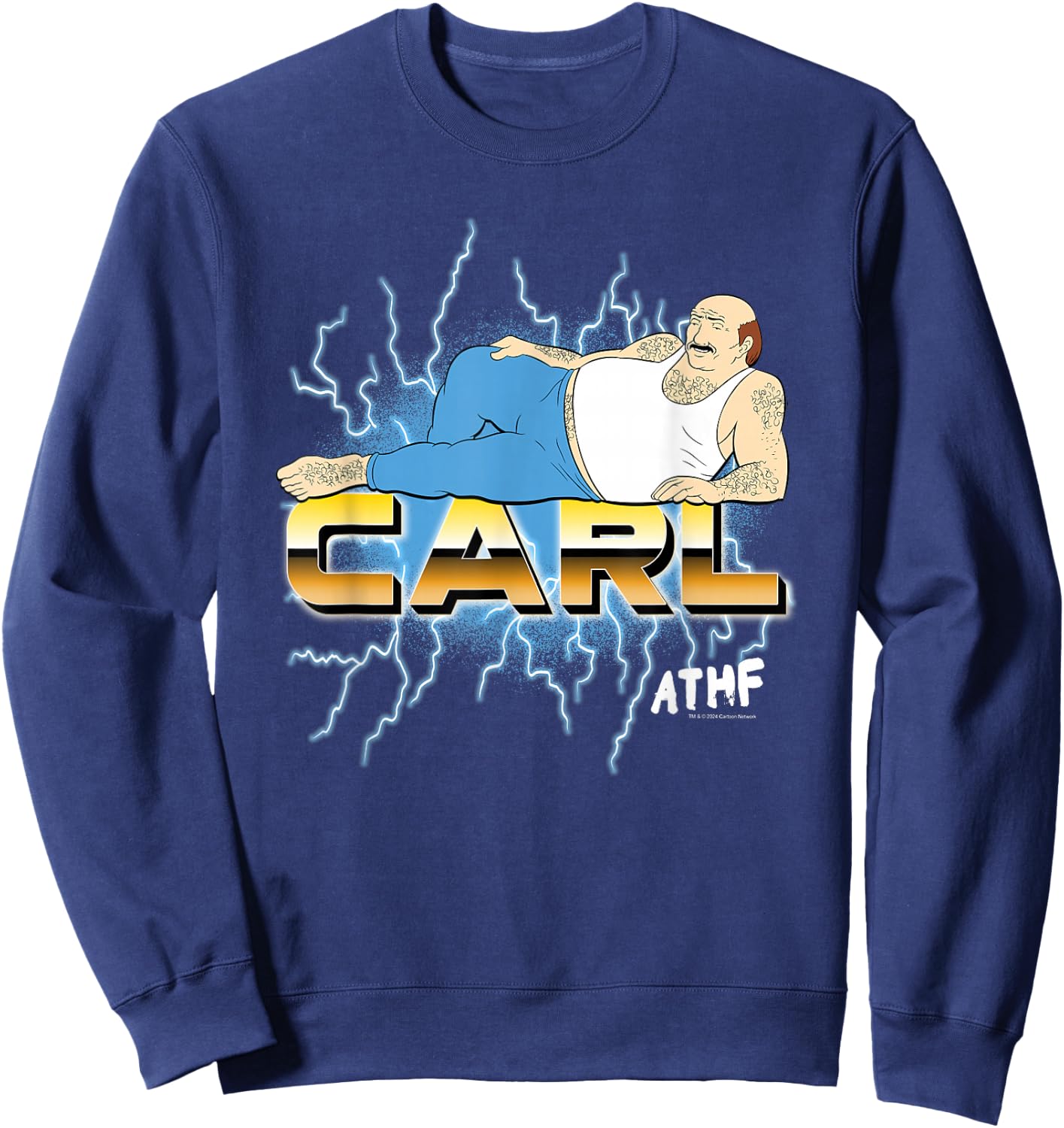 Aqua Teen Hunger Force Carl Lightning Funny Cartoon Sweatshirt - Sweatshirt | Navy