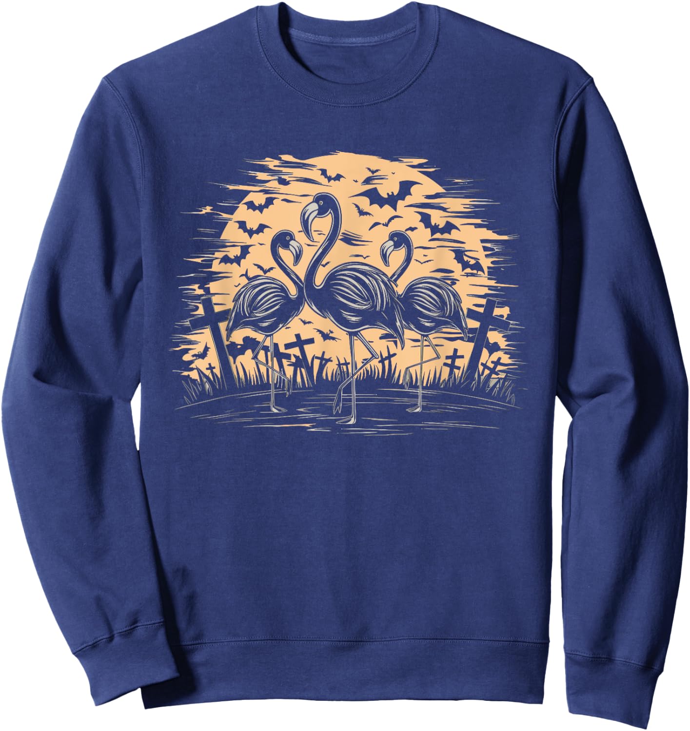 Flamingo Halloween Sweatshirt - Sweatshirt | Navy