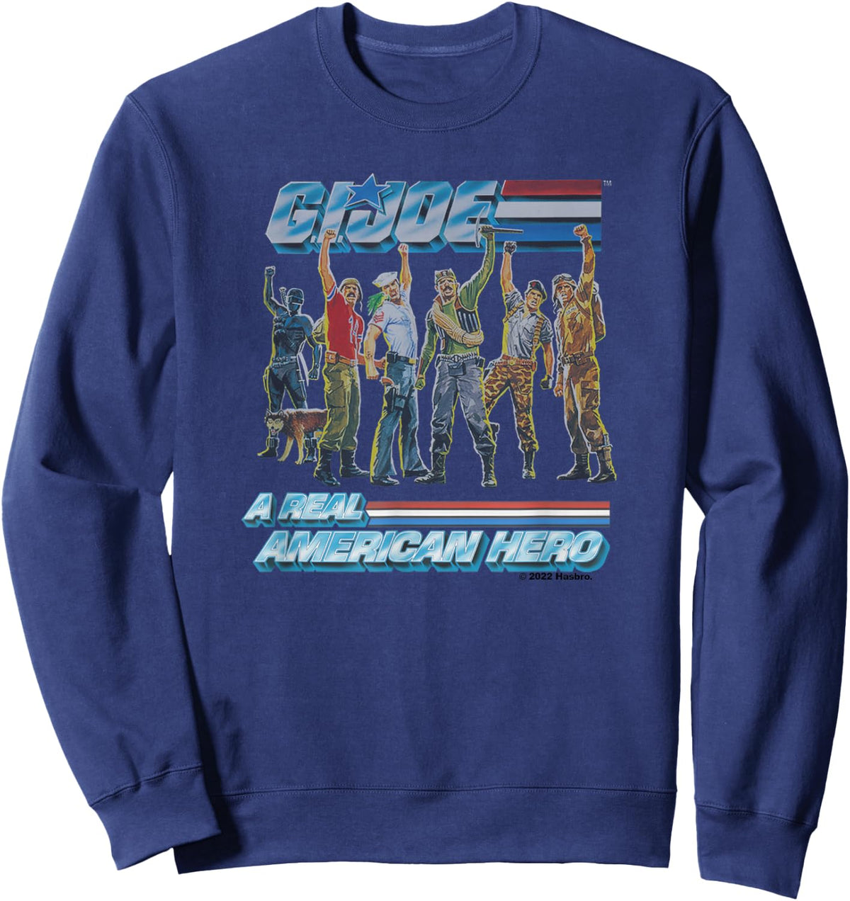G.I. Joe A Real American Hero Vintage Characters Group Shot Sweatshirt - Sweatshirt | Navy