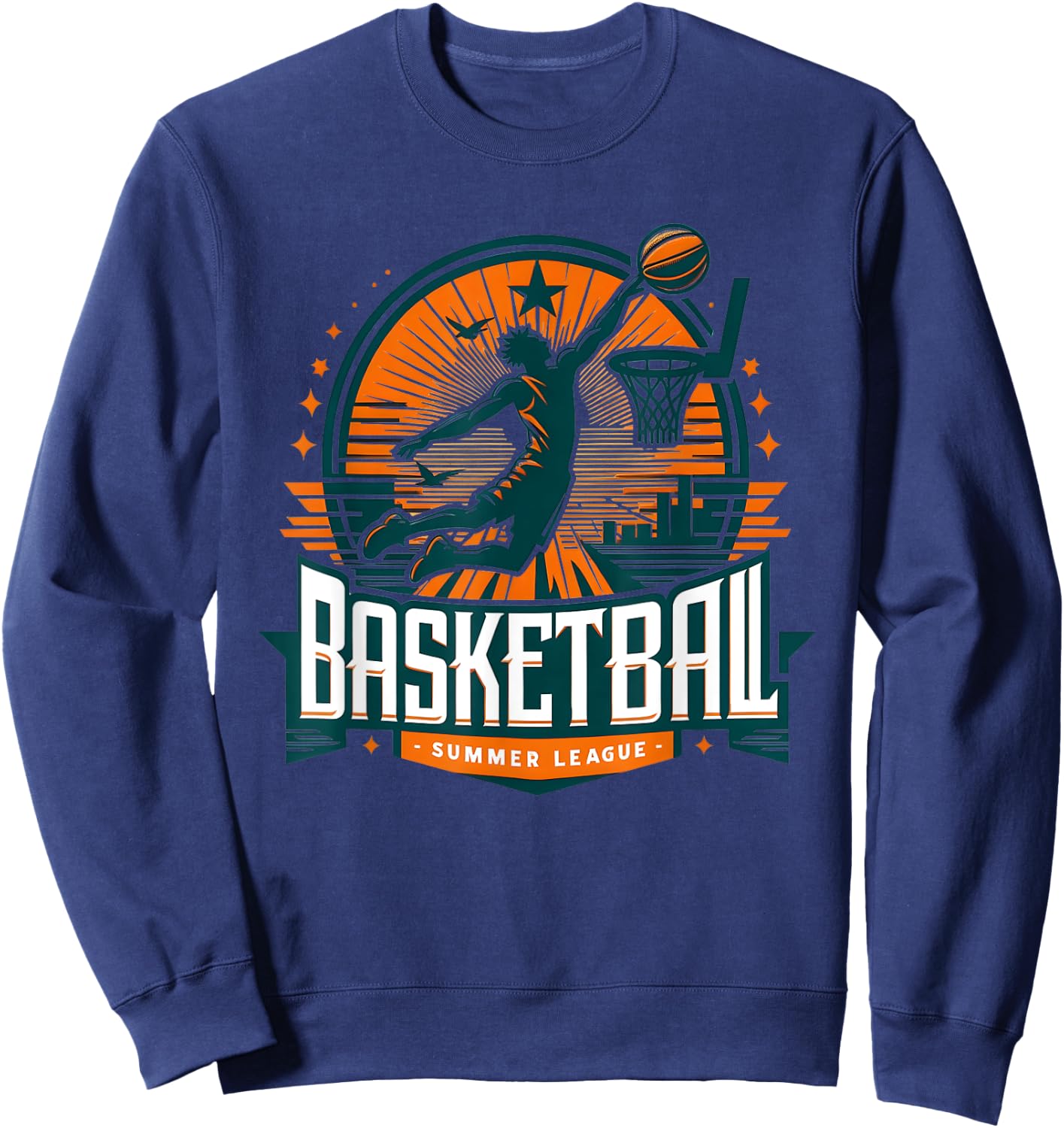 Basketball USA - Summer League Basketball Lover Women Kids Sweatshirt - Sweatshirt | Navy