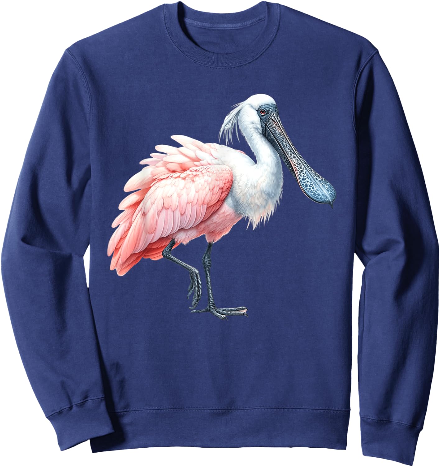 Urban Empyre Kids Roseate Spoonbill Bird , Black, Small, Short Sleeve, Polyester 100% Sweatshirt - Sweatshirt | Navy