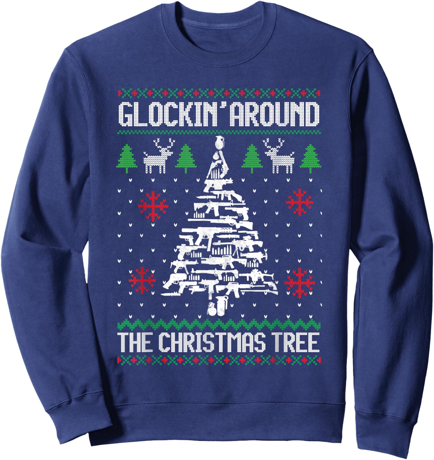 Glockin' Around The Christmas Tree Apparel Sweatshirt - Sweatshirt | Navy