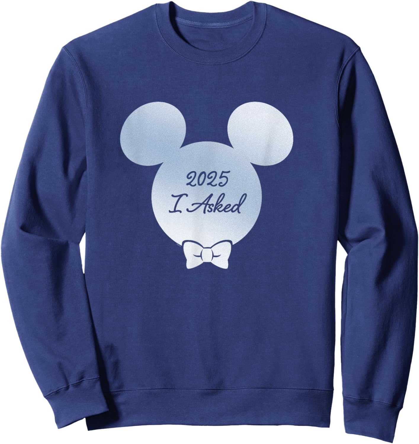 Disney I Asked Proposal Engagement Bow Tie Groom Mickey ’25 Sweatshirt - Sweatshirt | Navy