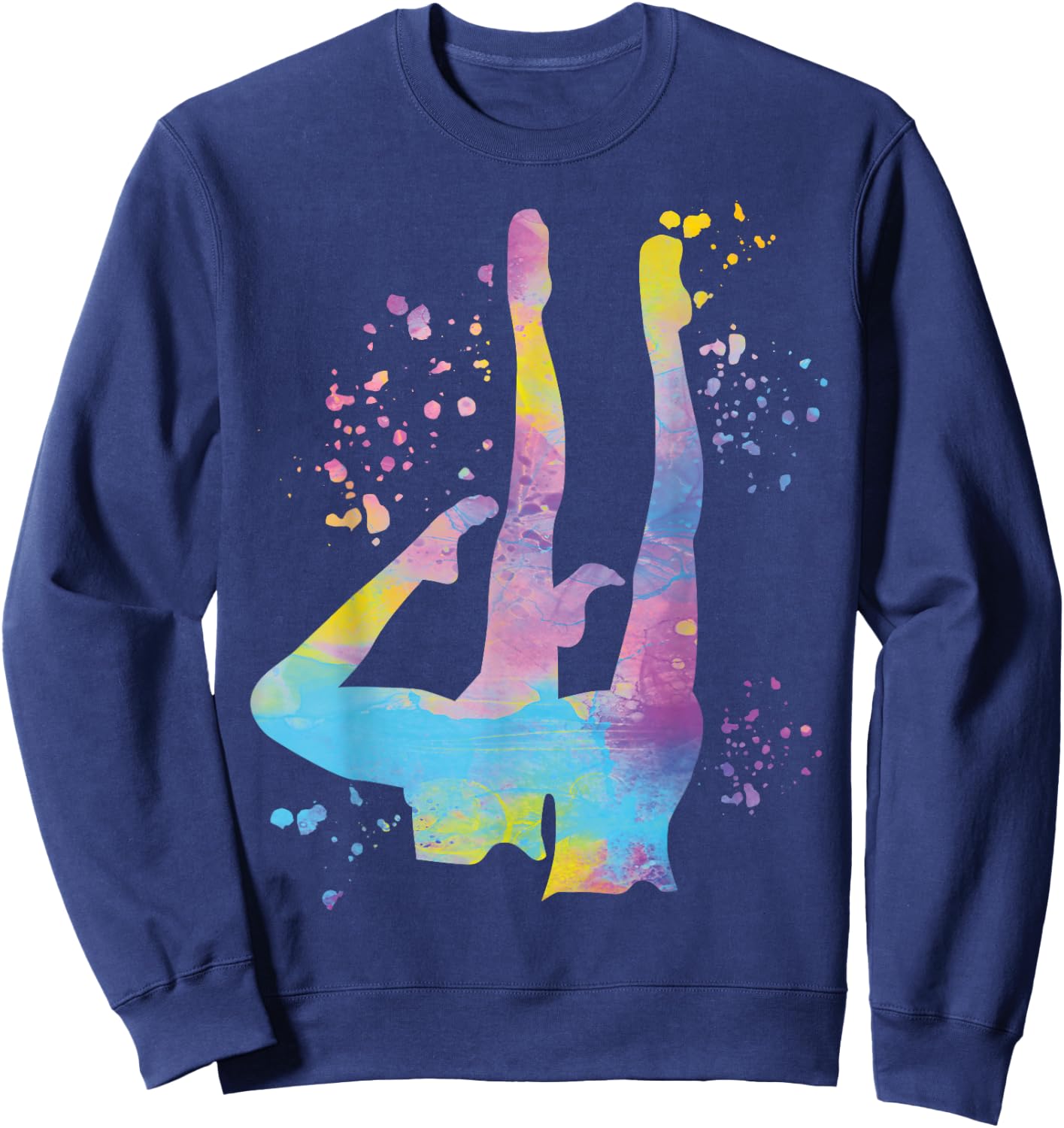 Synchronized Swimming Colorsplash Team Artistic Swim Sweatshirt - Sweatshirt | Navy