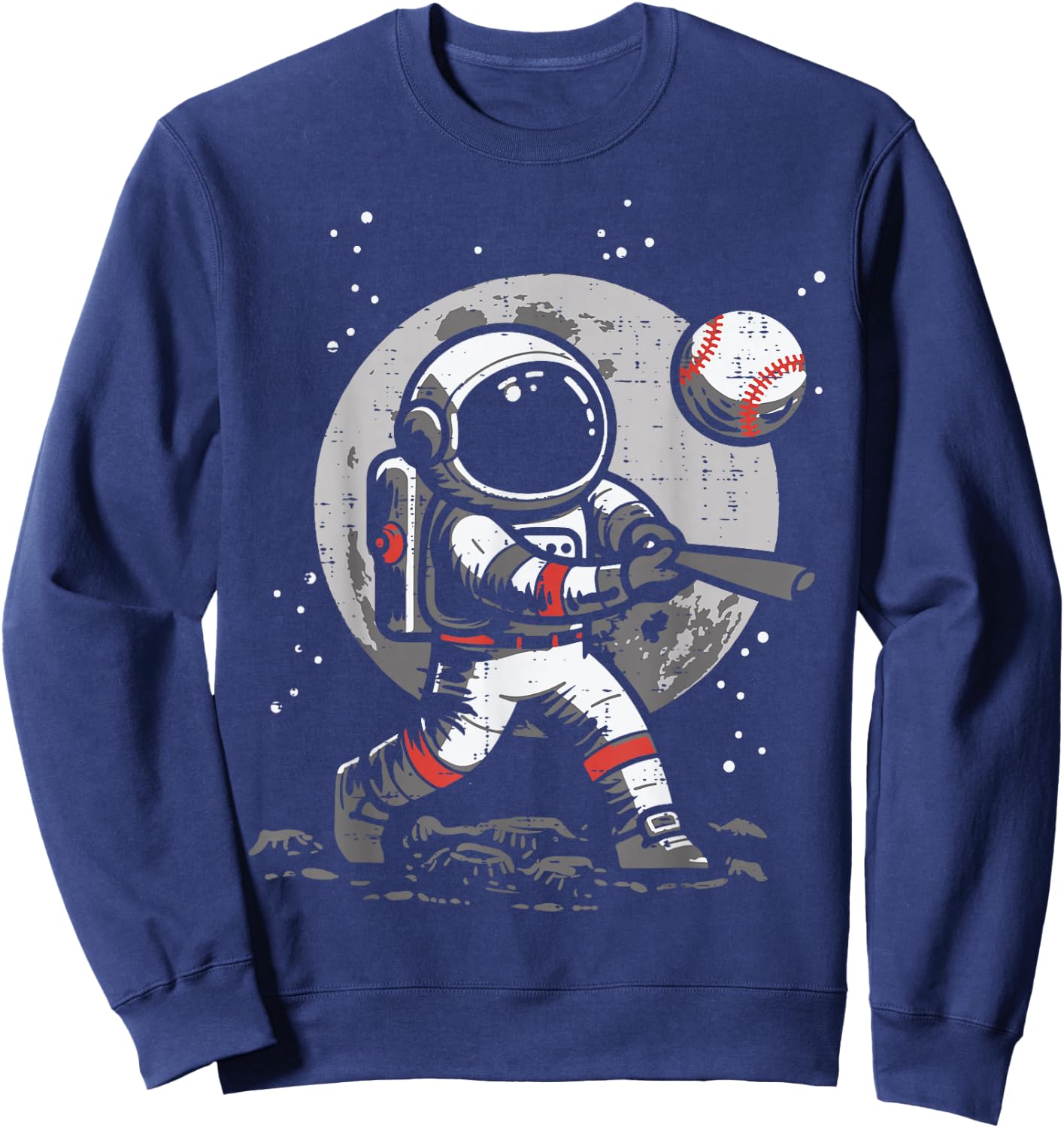 Astronaut Baseball Player Space Sports Boys Kids Youth Men Sweatshirt - Sweatshirt | Navy