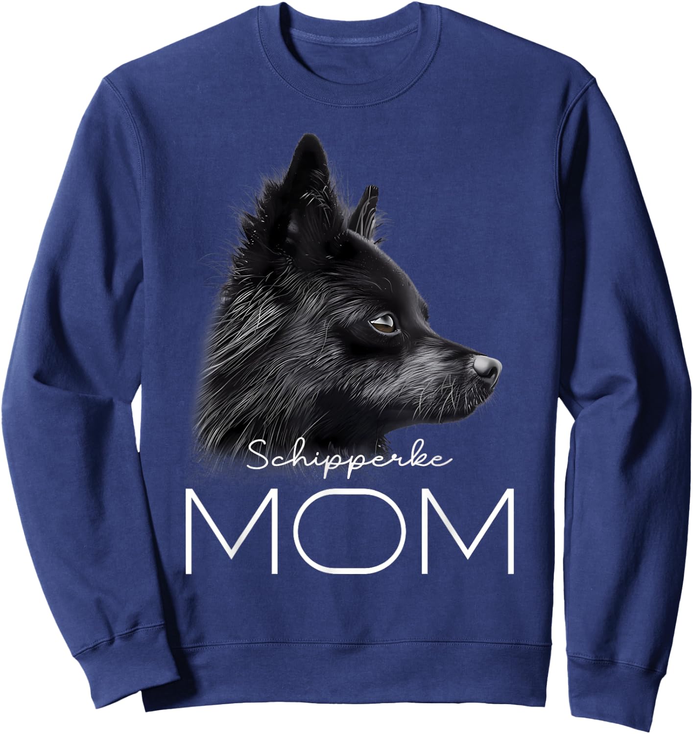 Schipperke Dog Mom Sweatshirt - Sweatshirt | Navy