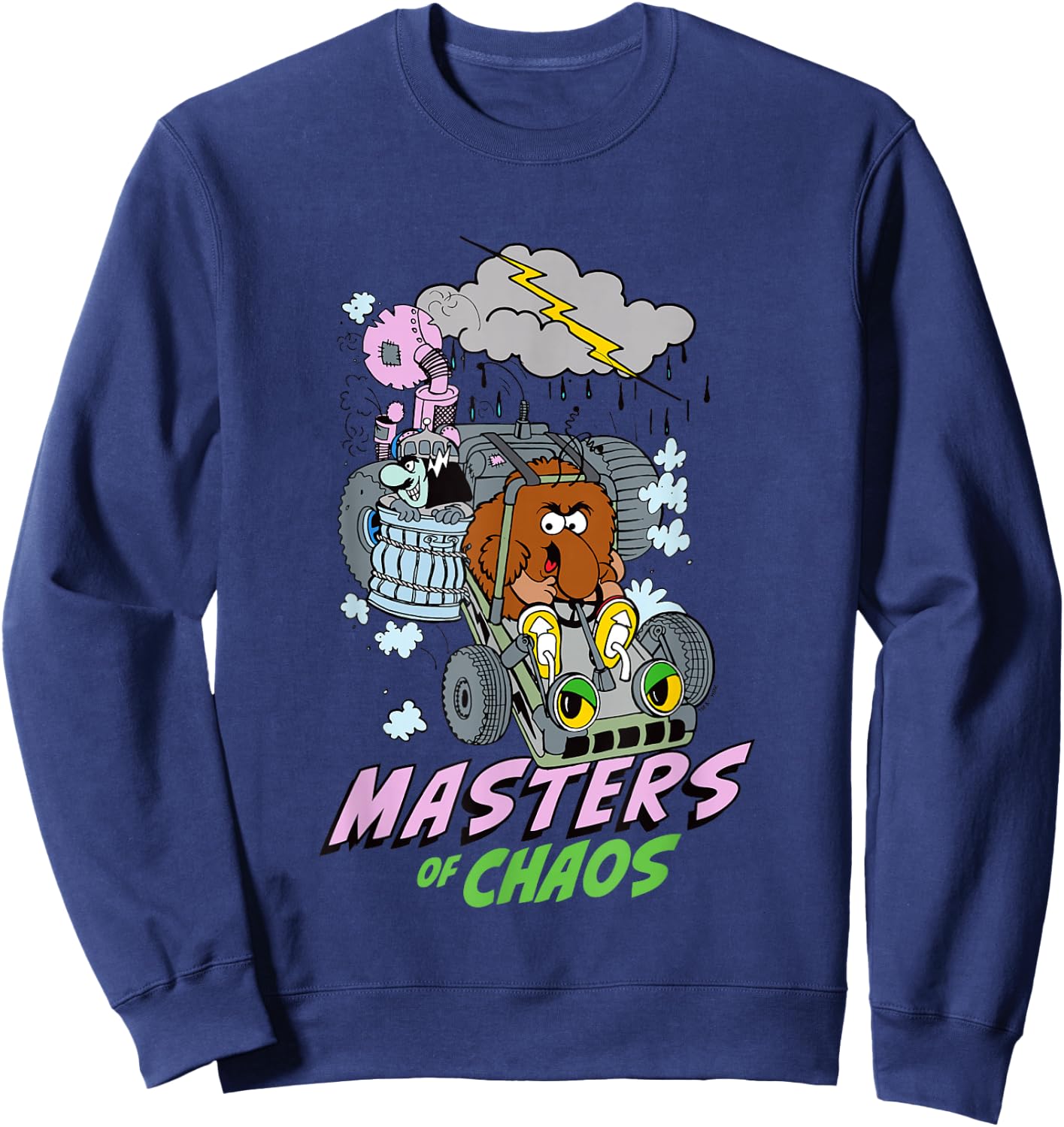 Rainbow Brite Masters of Chaos Vintage Big Chest Poster Sweatshirt - Sweatshirt | Navy