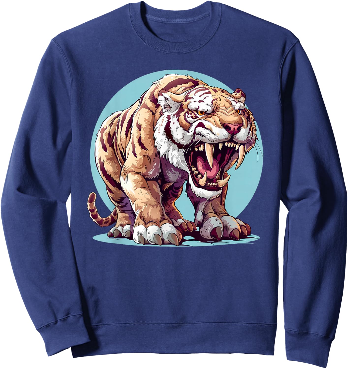 Saber Tooth Tiger - Sabre Tooth Tiger Sweatshirt - Sweatshirt | Navy