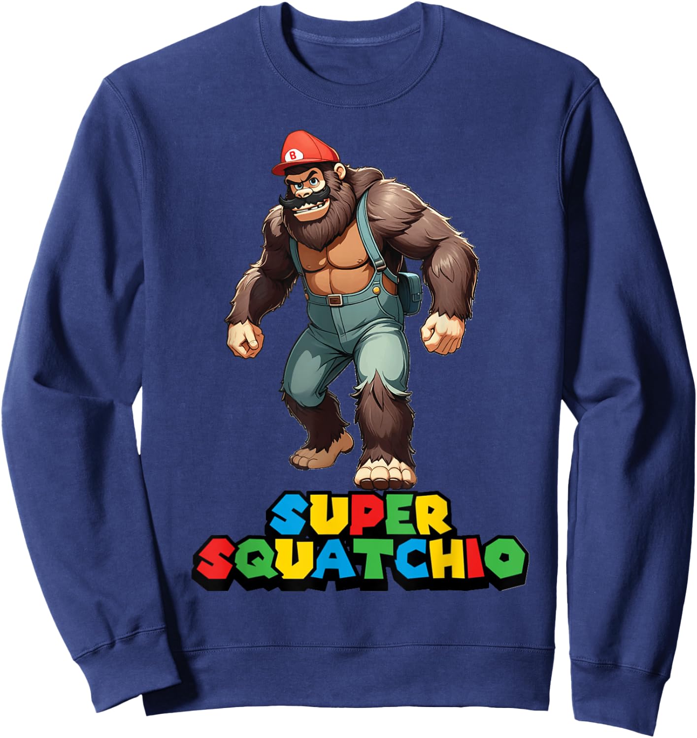cute sasquatch Bigfoot Gamer Gaming kids boys girls toddler Sweatshirt - Sweatshirt | Navy