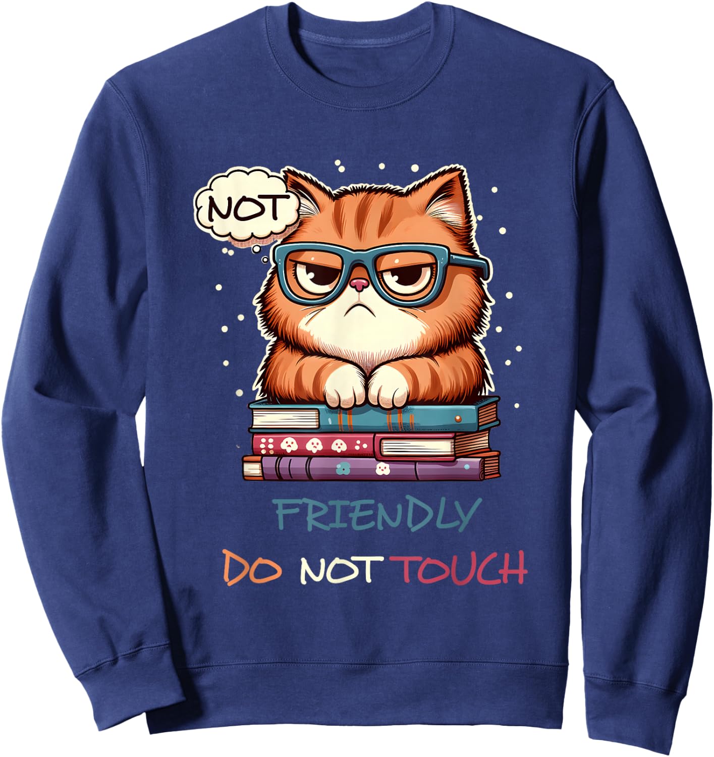 Sarcastic Loner Introvert Not a Friendly Do Not Touchs Sweatshirt - Sweatshirt | Navy