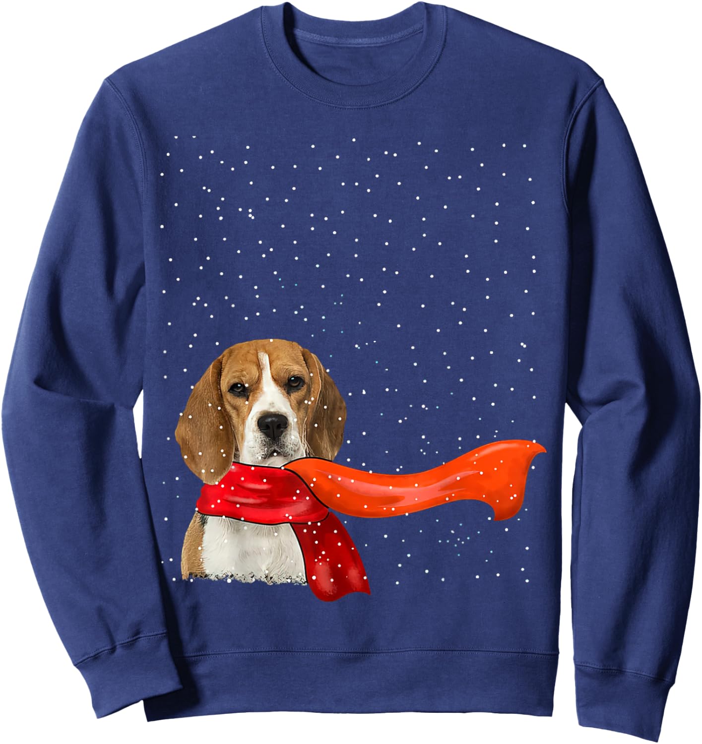 Beagle Dog Winter Christmas Sweater Xmas Pet Sweatshirt - Sweatshirt | Navy