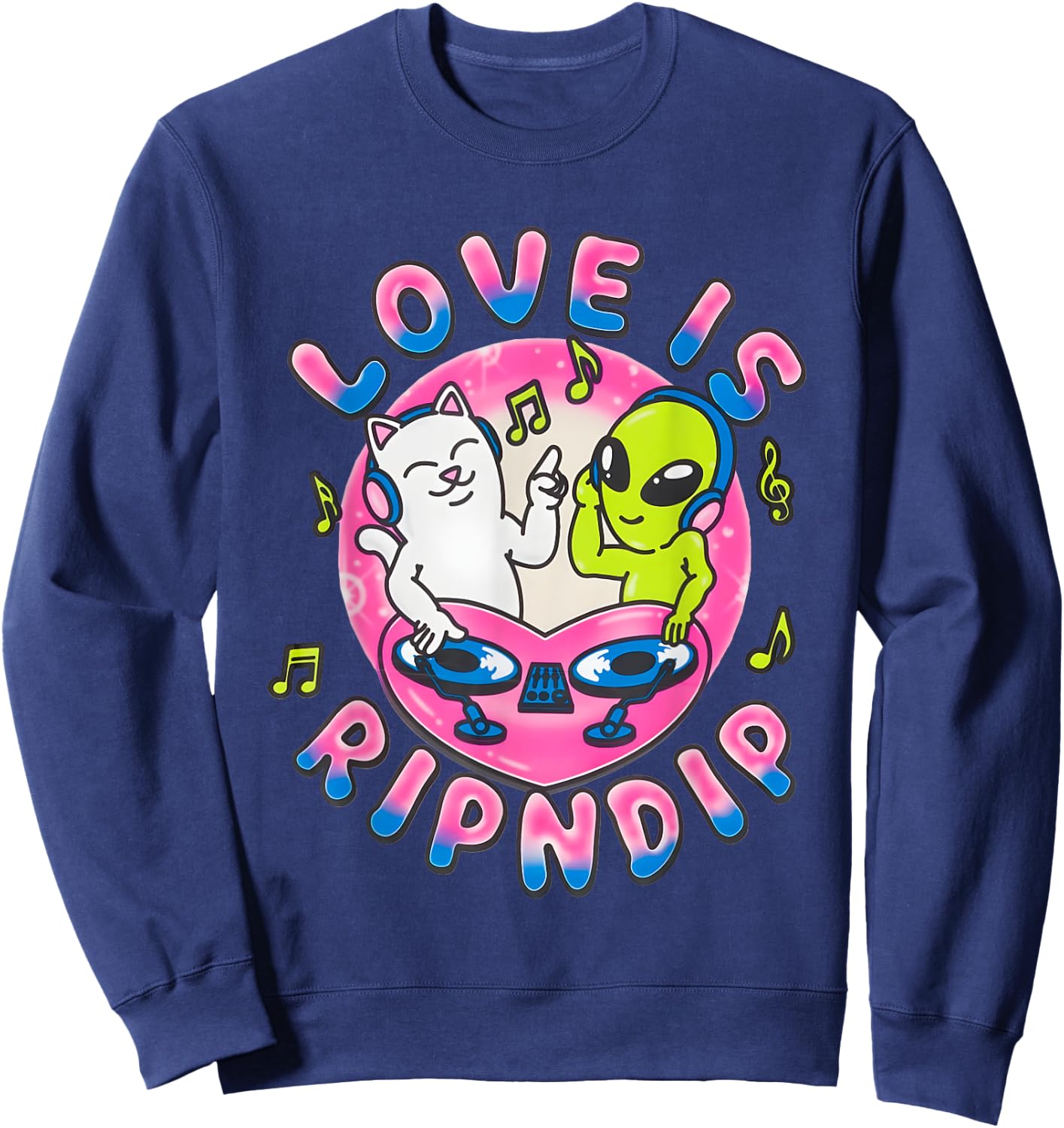 Love Is Rip Dip Funny Women Sweatshirt - Sweatshirt | Navy