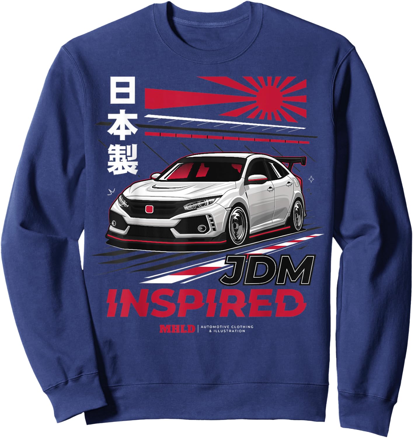 Civic Type R EK Japanese Car Sweatshirt - Sweatshirt | Navy