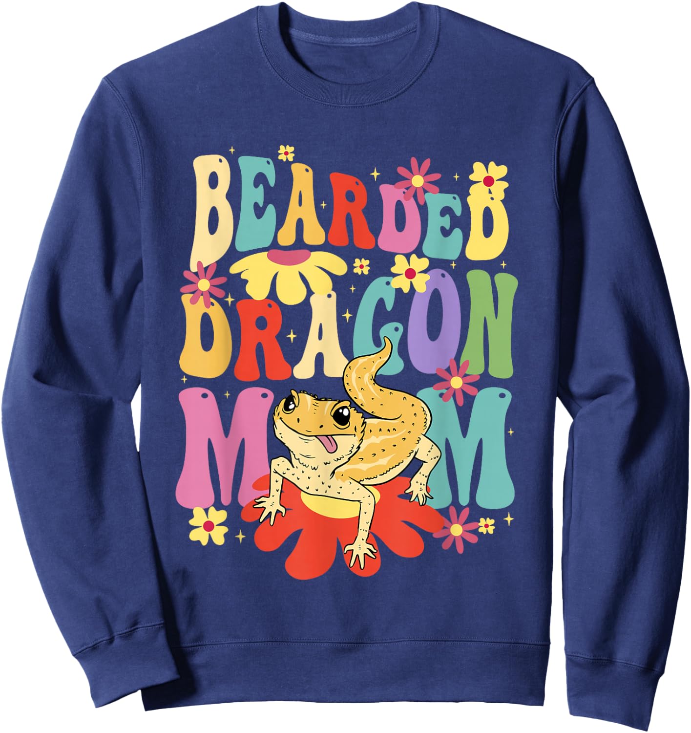 Bearded Dragon Beardie Mom Funny Bearded Dragon Sweatshirt - Sweatshirt | Navy
