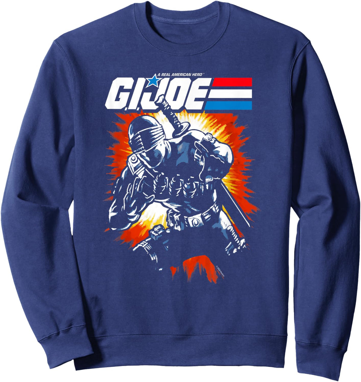 G.I. Joe A Real American Hero Snake Eyes Action Poster Sweatshirt - Sweatshirt | Navy