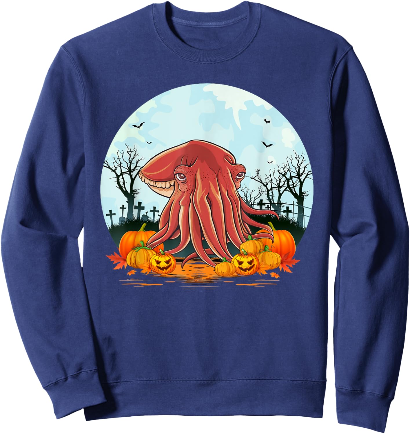 Cuttlefish Lovers Boys Girls Funny Halloween Costume Party Sweatshirt - Sweatshirt | Navy