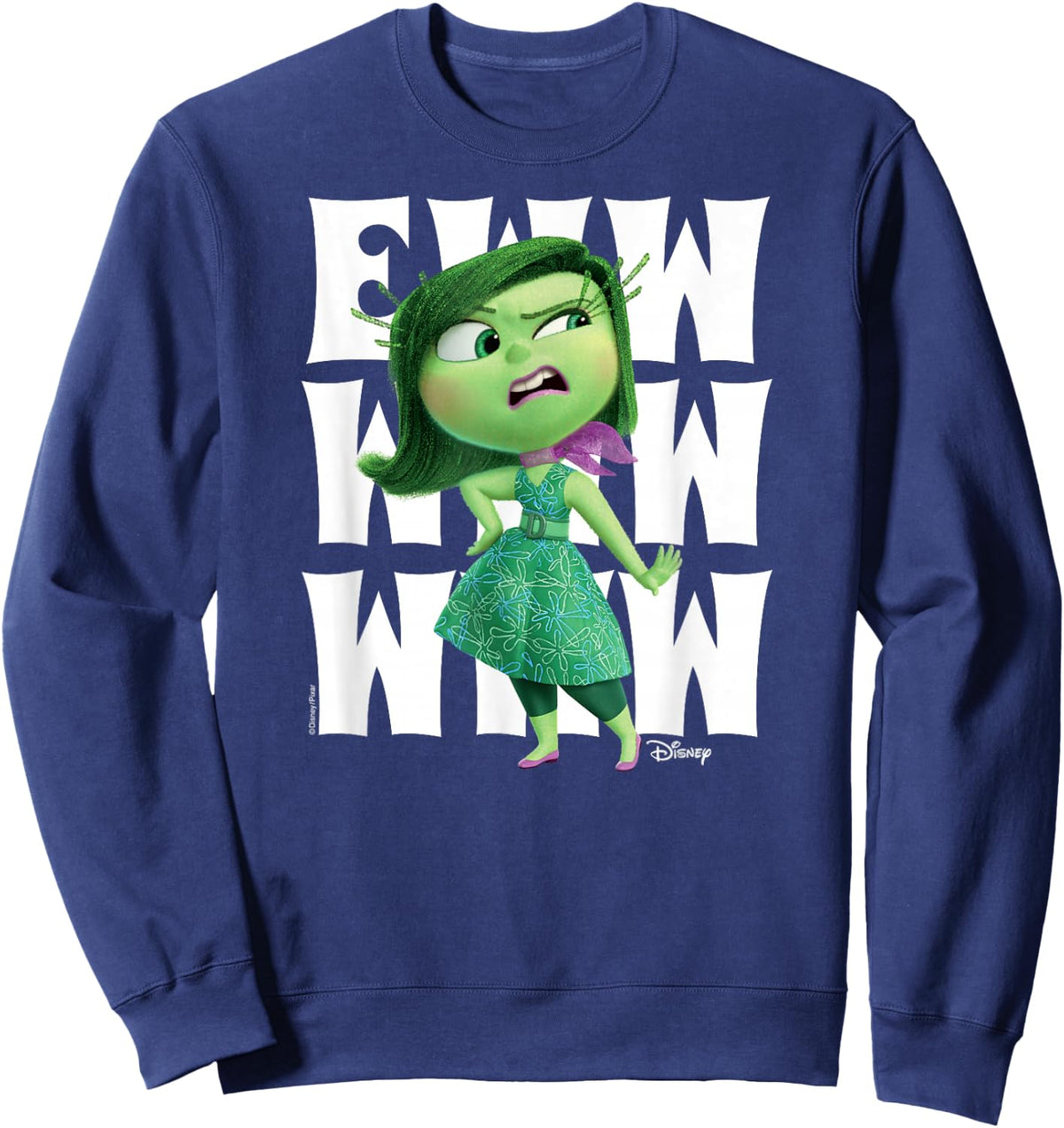 Inside Out - Disgust Character Ewww Sweatshirt - Sweatshirt | Navy
