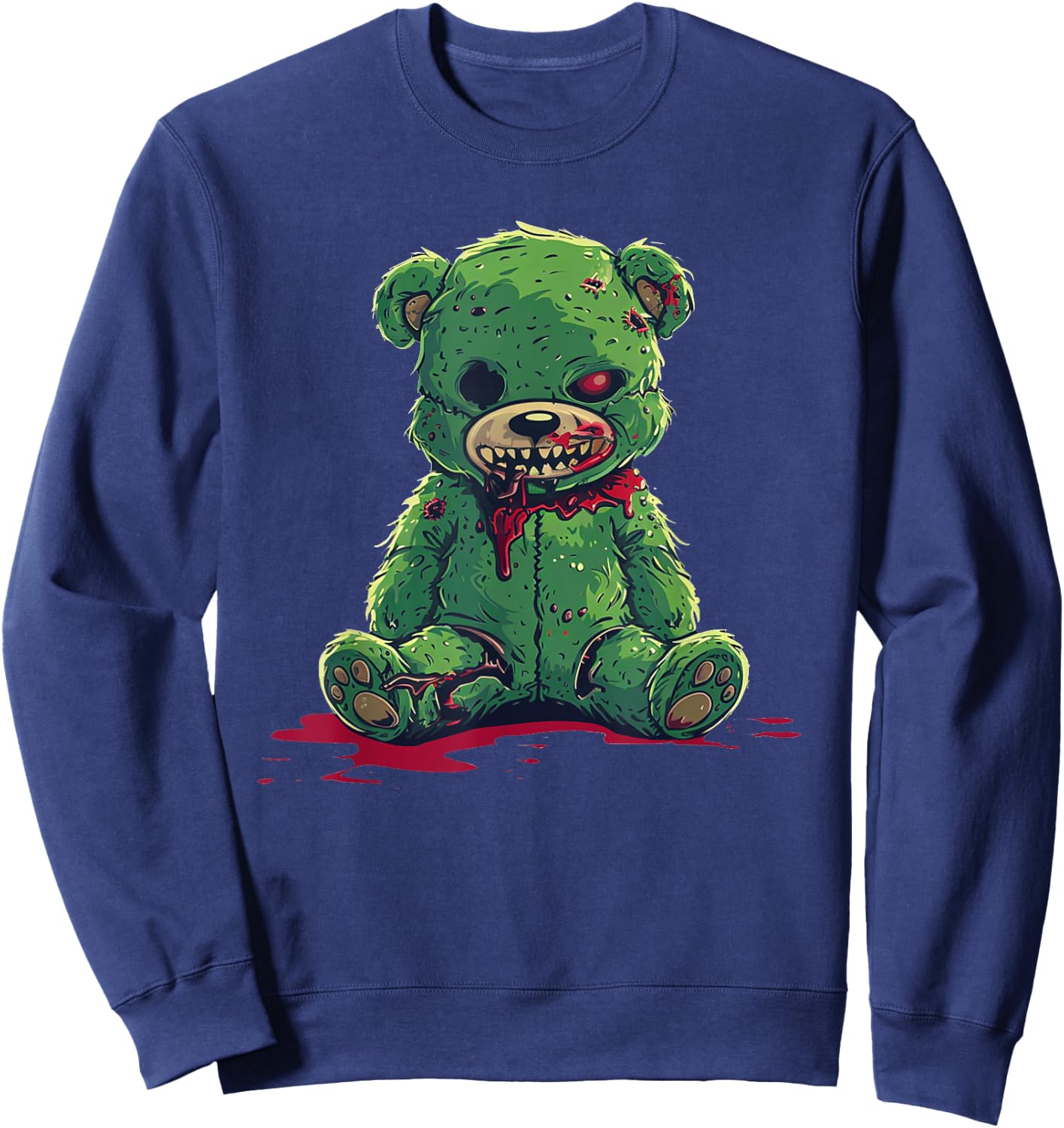 Zombie Bear Halloween Zombie Teddy Zombie Lover Sweatshirt - Sweatshirt | Navy