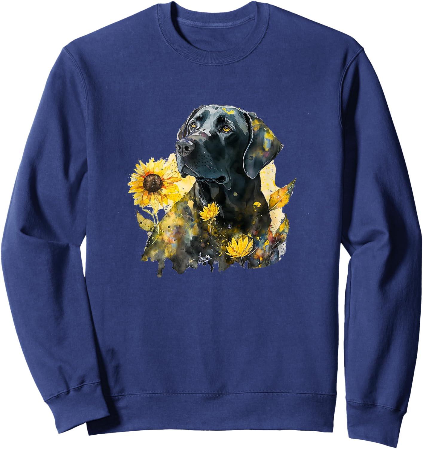 Cute Black Lab Black Labrador Retriever Puppy Dog Mom Animal Sweatshirt - Sweatshirt | Navy