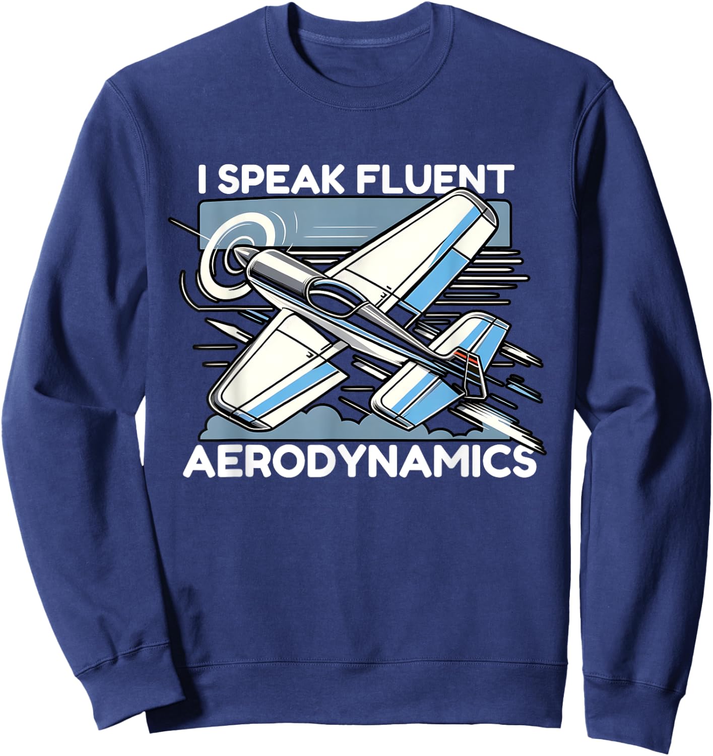 Battery-Powered RC Plane for Hobbyists Sweatshirt - Sweatshirt | Navy