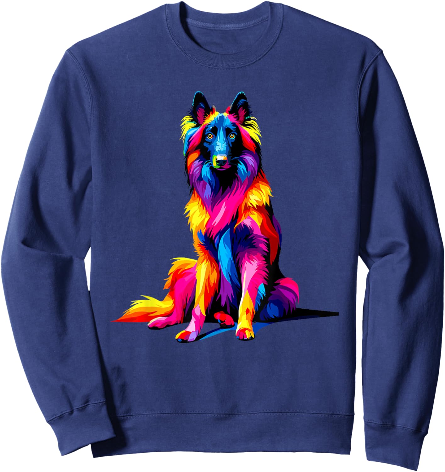 Colorful Pop Art Belgian Tervuren Terv Sweatshirt - Sweatshirt | Navy