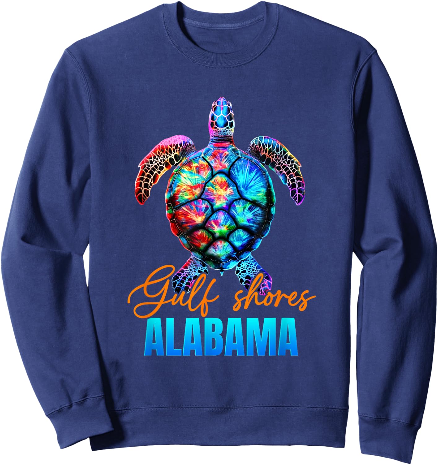 Gulf Shores Alabama Sea Turtle Family Vacation Summer 2025 Women Kids Sweatshirt - Sweatshirt | Navy