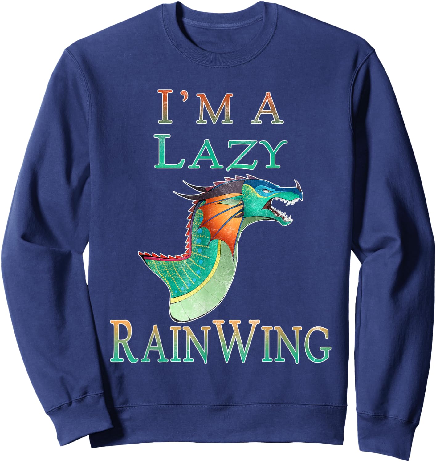Graphic Art Dragon Funny Pet Magic Lovely Animal I'm Lazy Sweatshirt - Sweatshirt | Navy