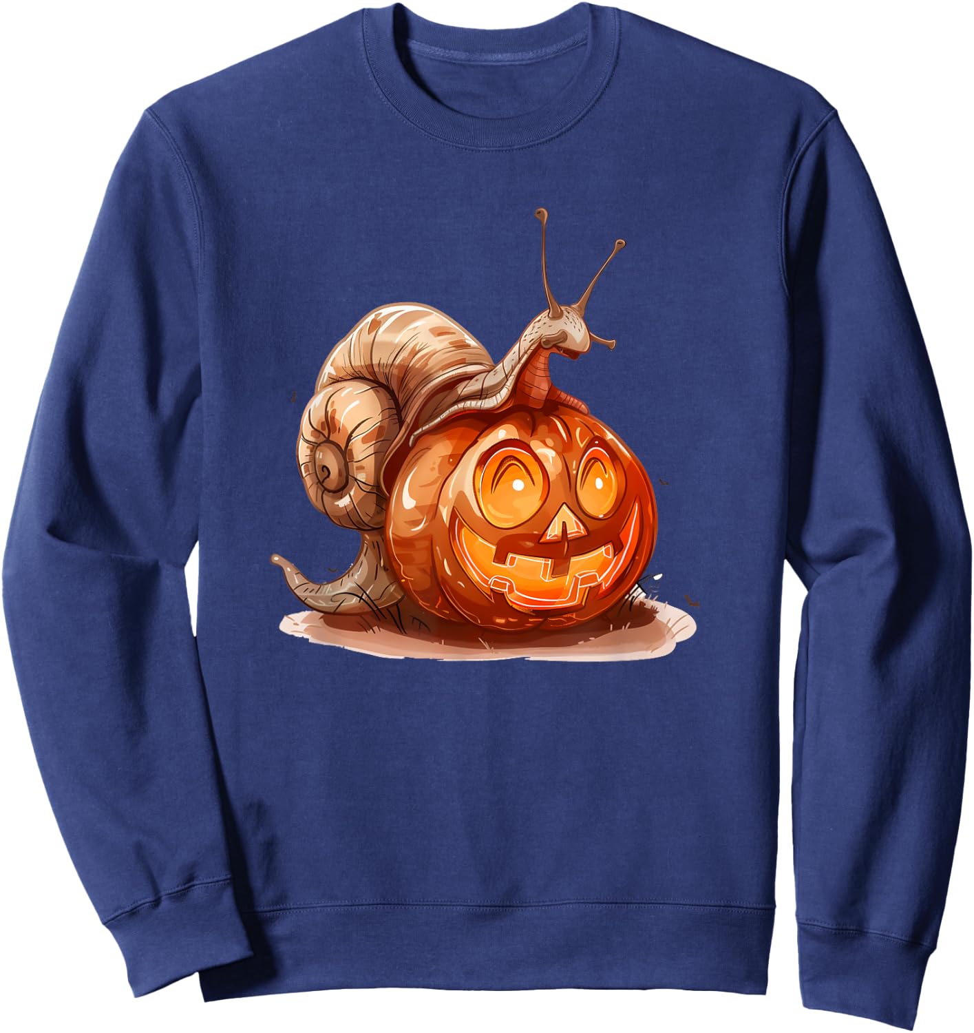 Cute Snail Pumpkin Halloween Costume Snails Men Women Sweatshirt - Sweatshirt | Navy