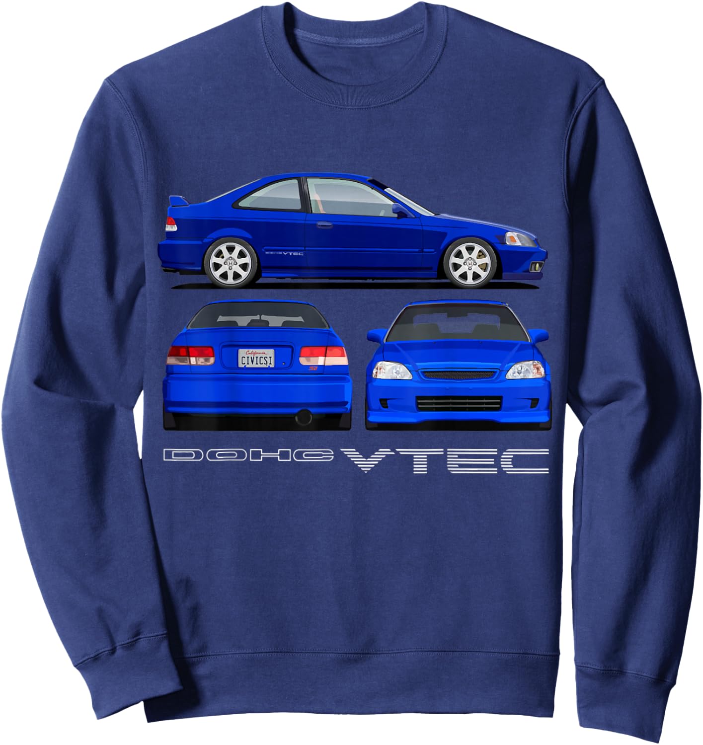 Civic Si JDM Car Sweatshirt - Sweatshirt | Navy
