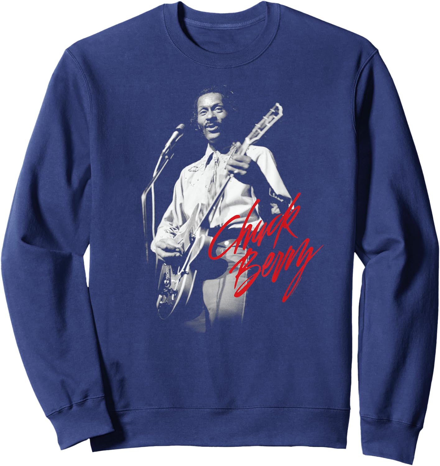 Chuck Berry Guitar Photo Sweatshirt - Sweatshirt | Navy