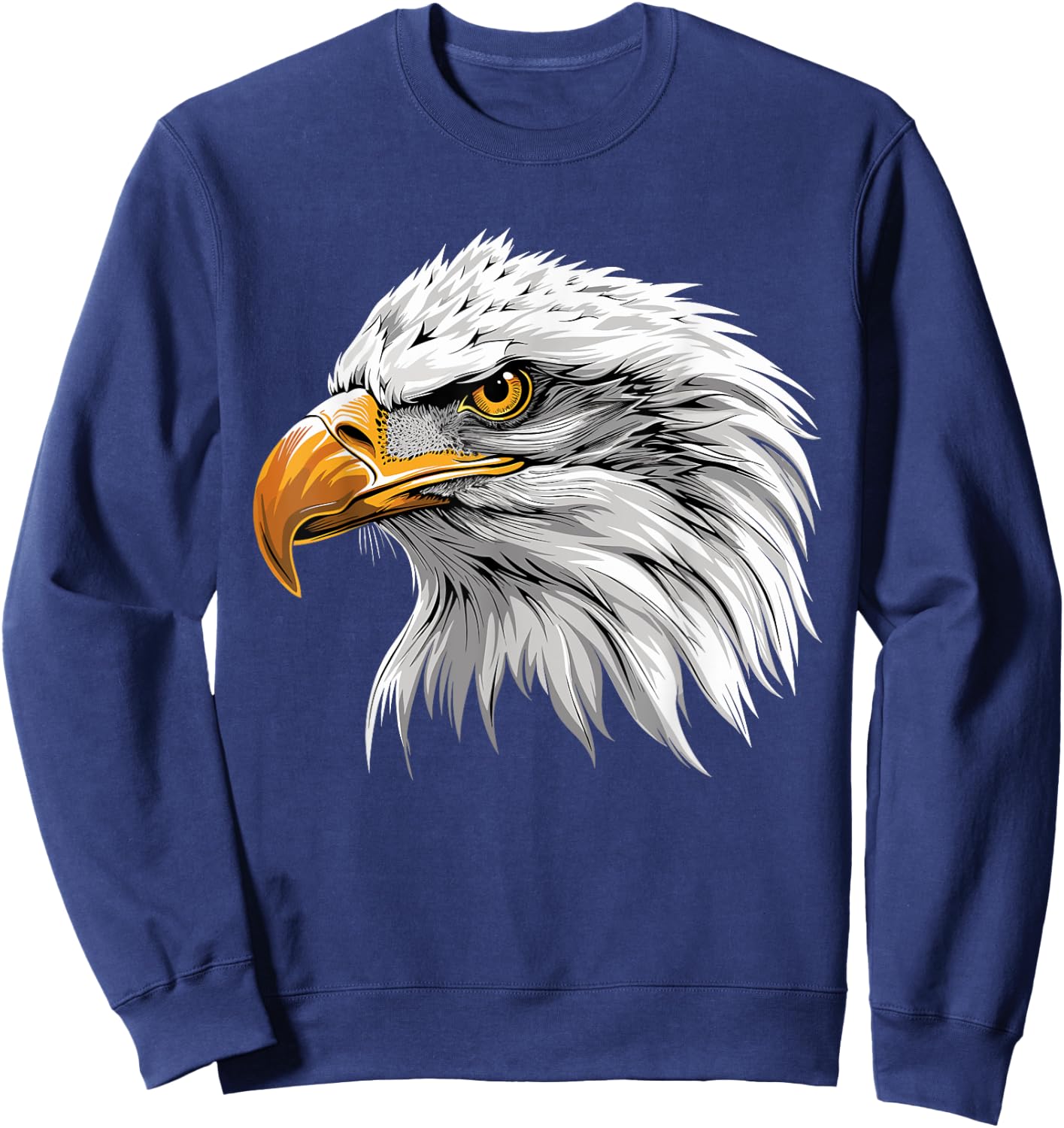 Patriotic American Bald Eagle 4th of July Kids Men Sweatshirt - Sweatshirt | Navy
